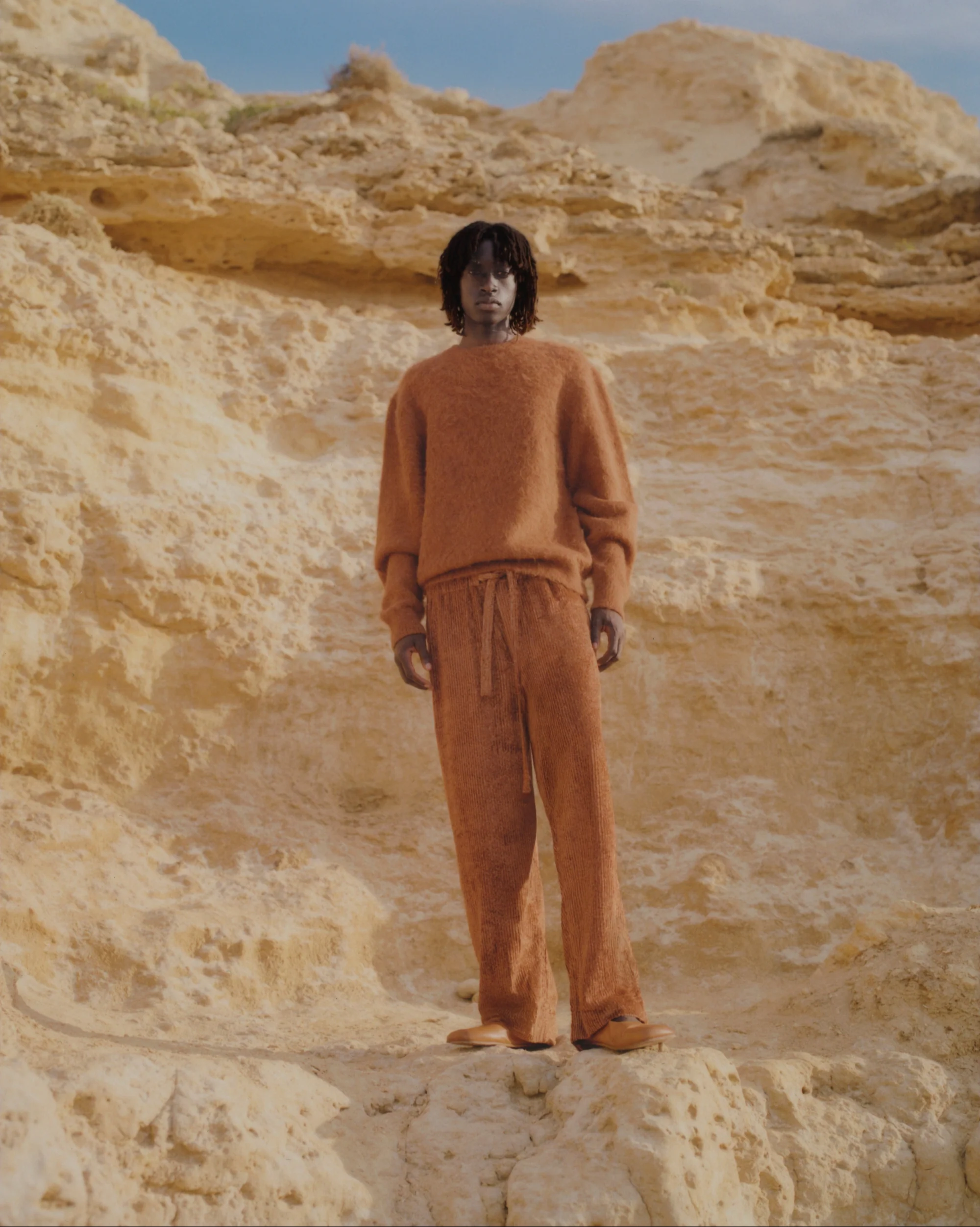 Burnt Orange Corduroy Trouser - Image 2