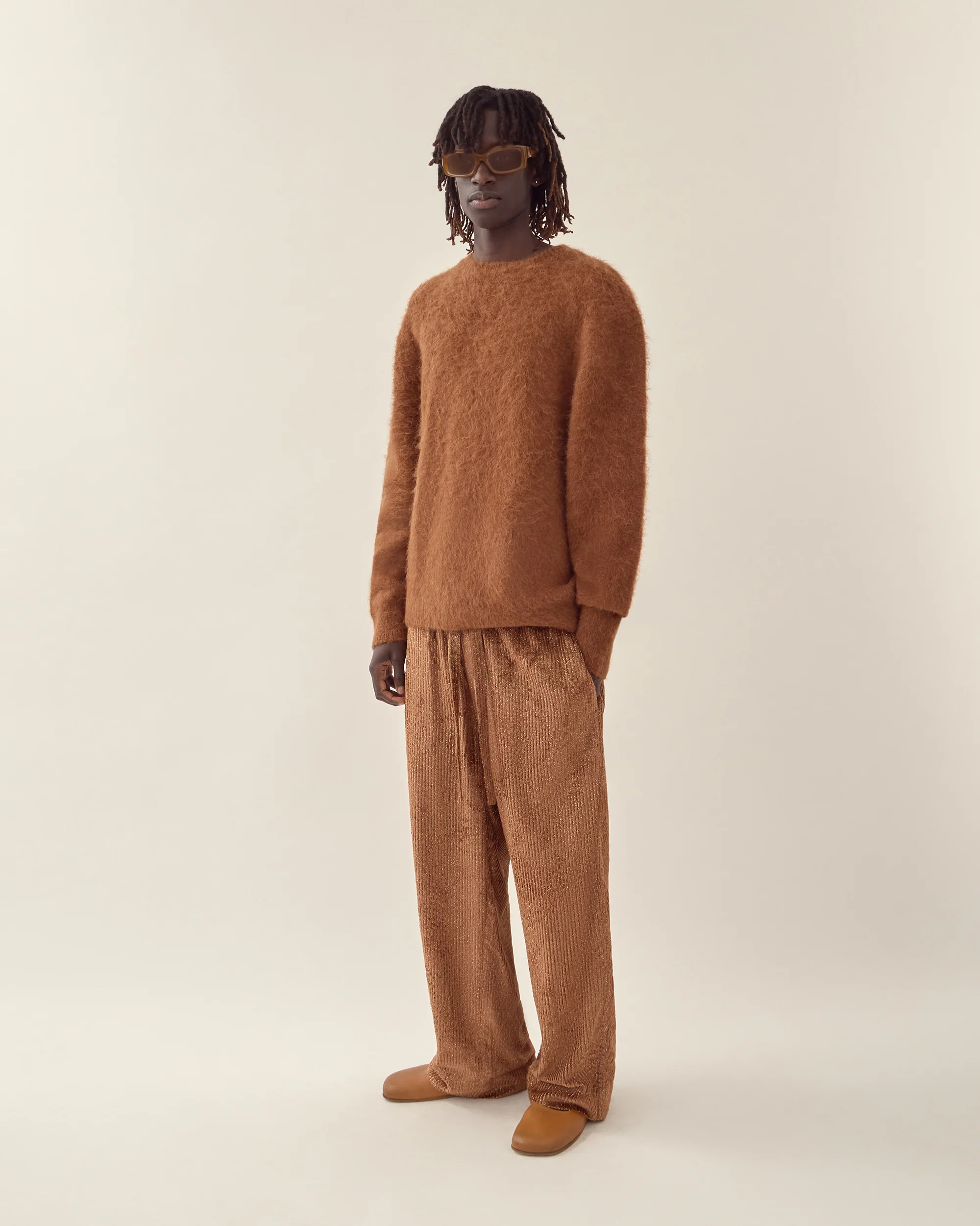 Burnt Orange Corduroy Trouser - Image 3