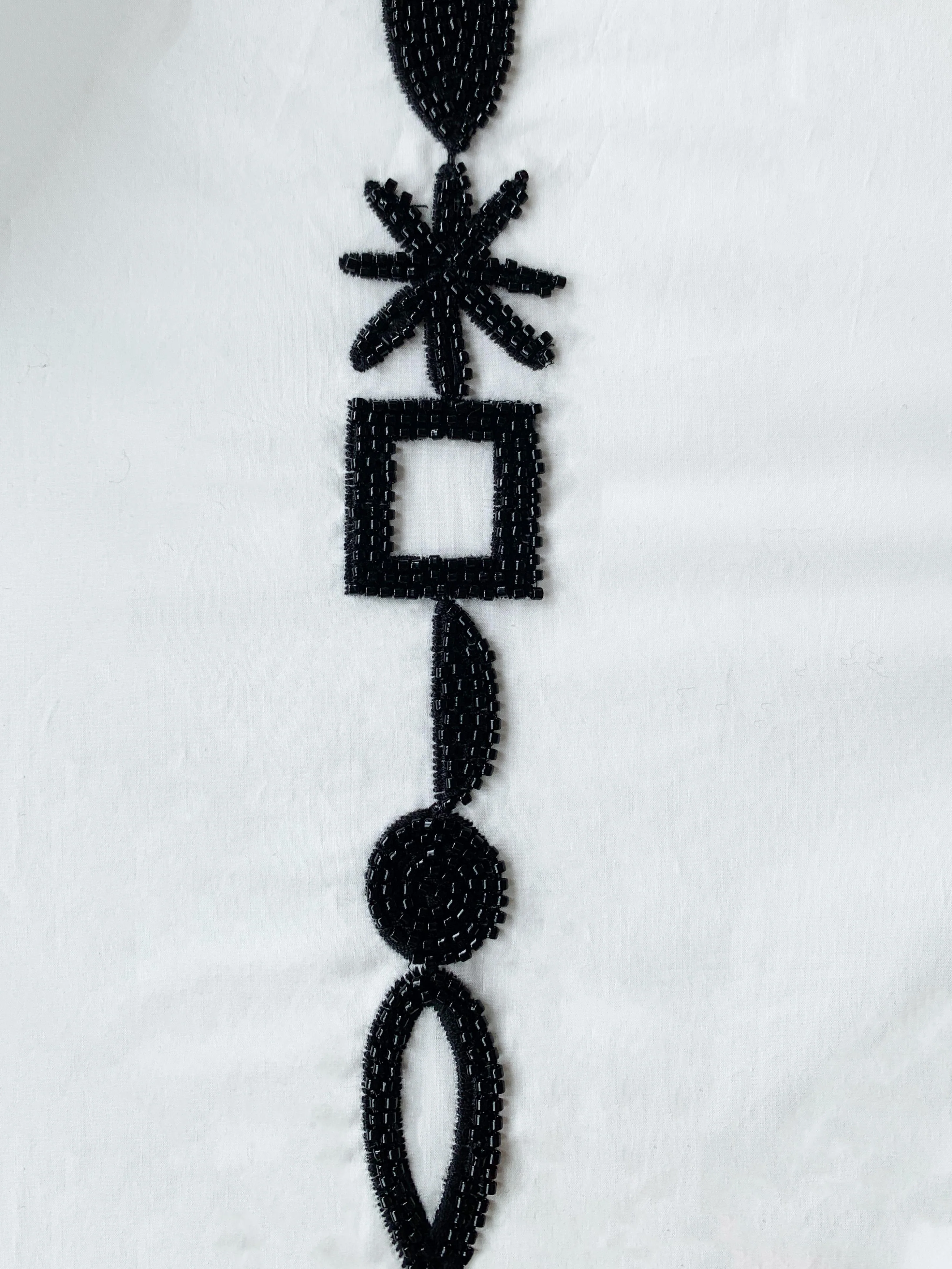 Capron Beaded Camp Collar Shirt White - Image 3