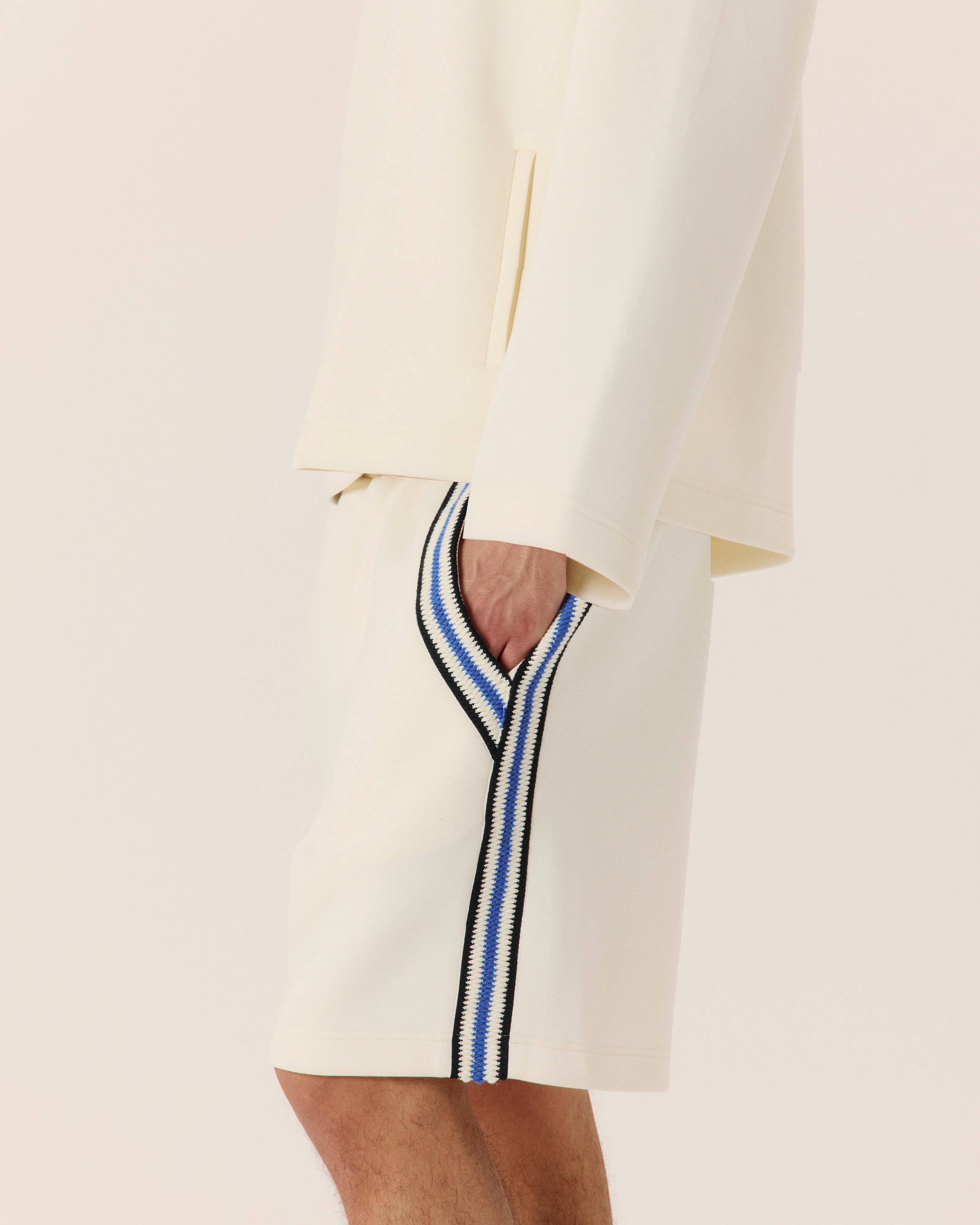Crochet Stripe Jersey Short