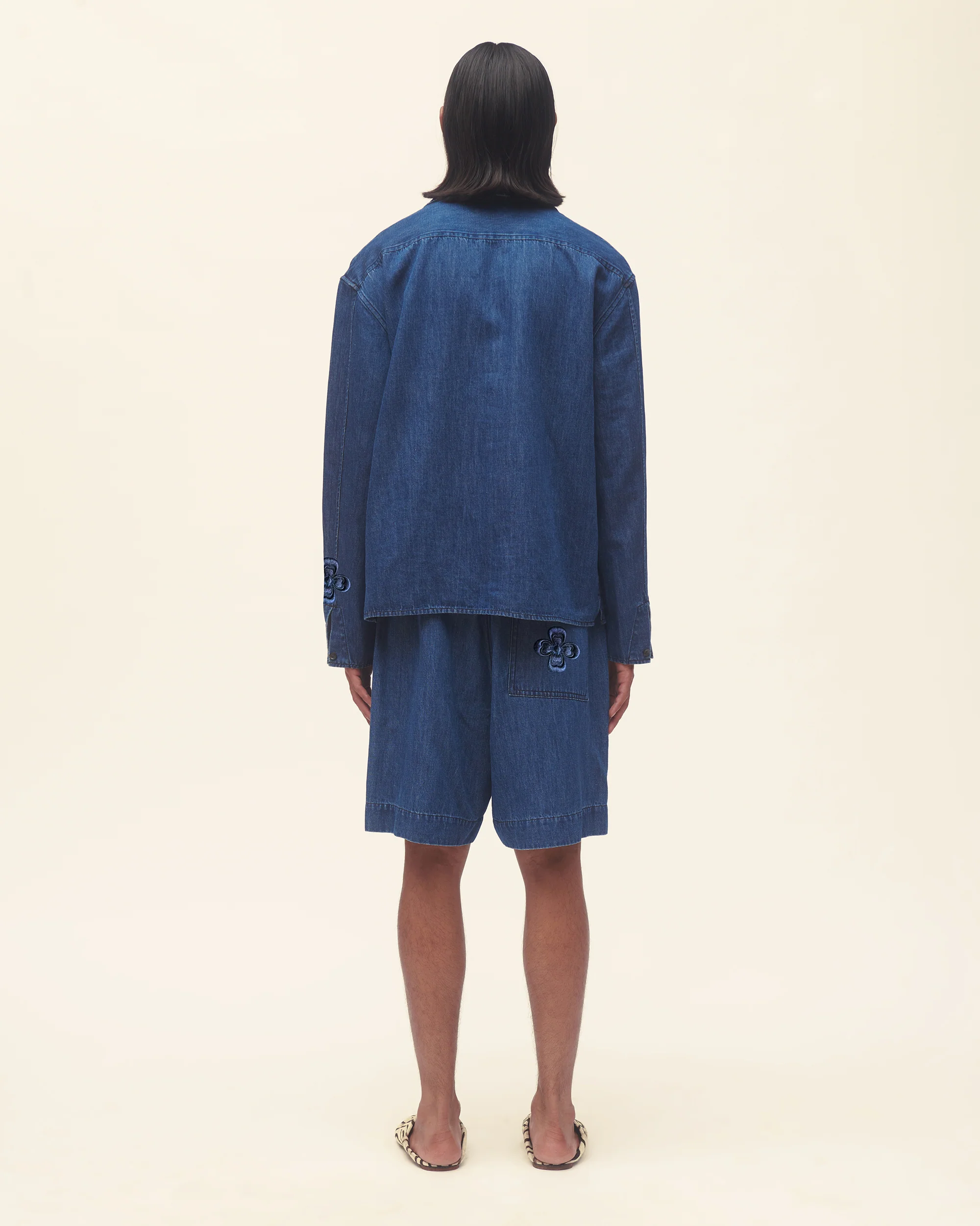Denim Front Tie Shirt - Image 3