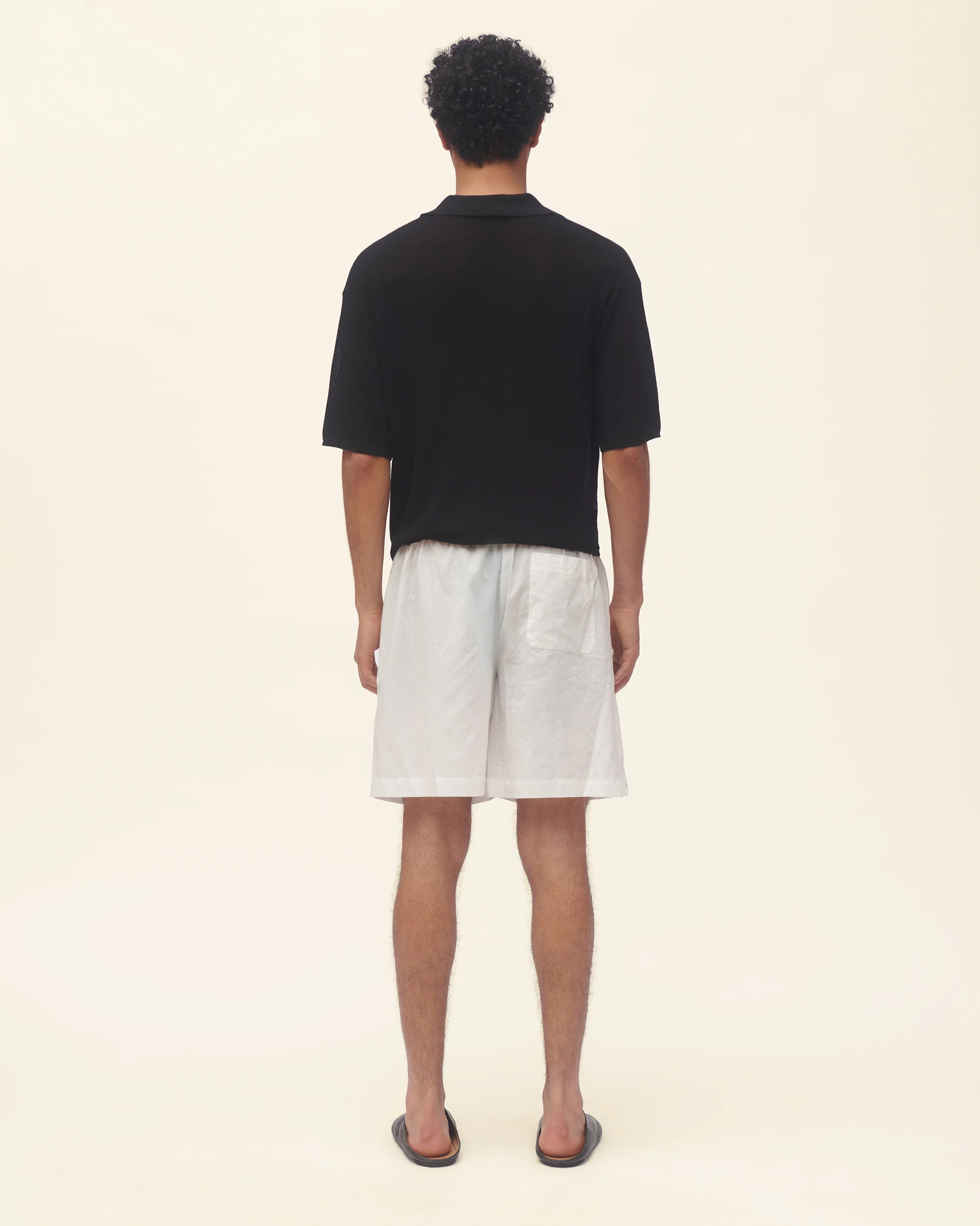Gathered Elastic Short Off White - Image 2