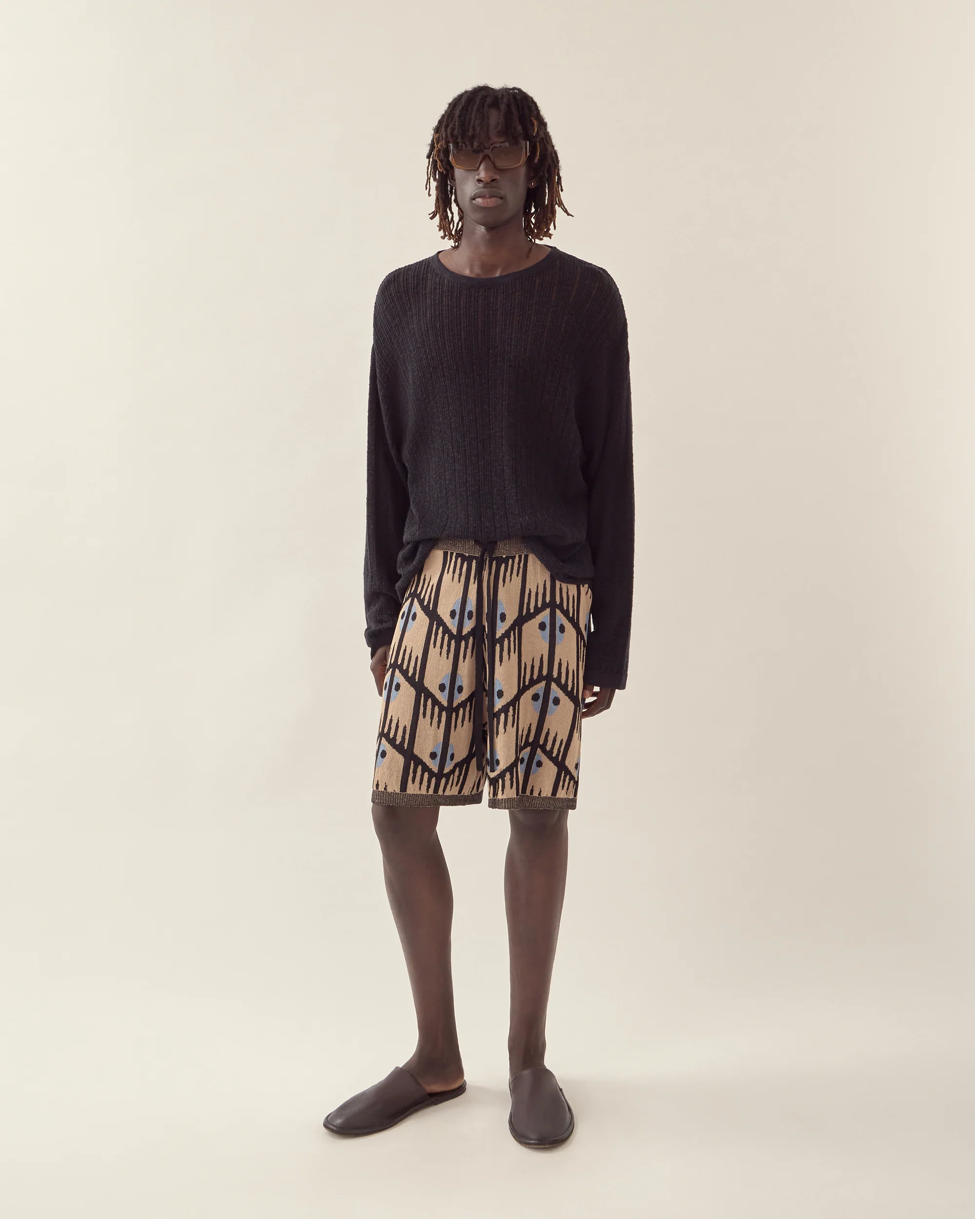 Geometric Jacquard Short