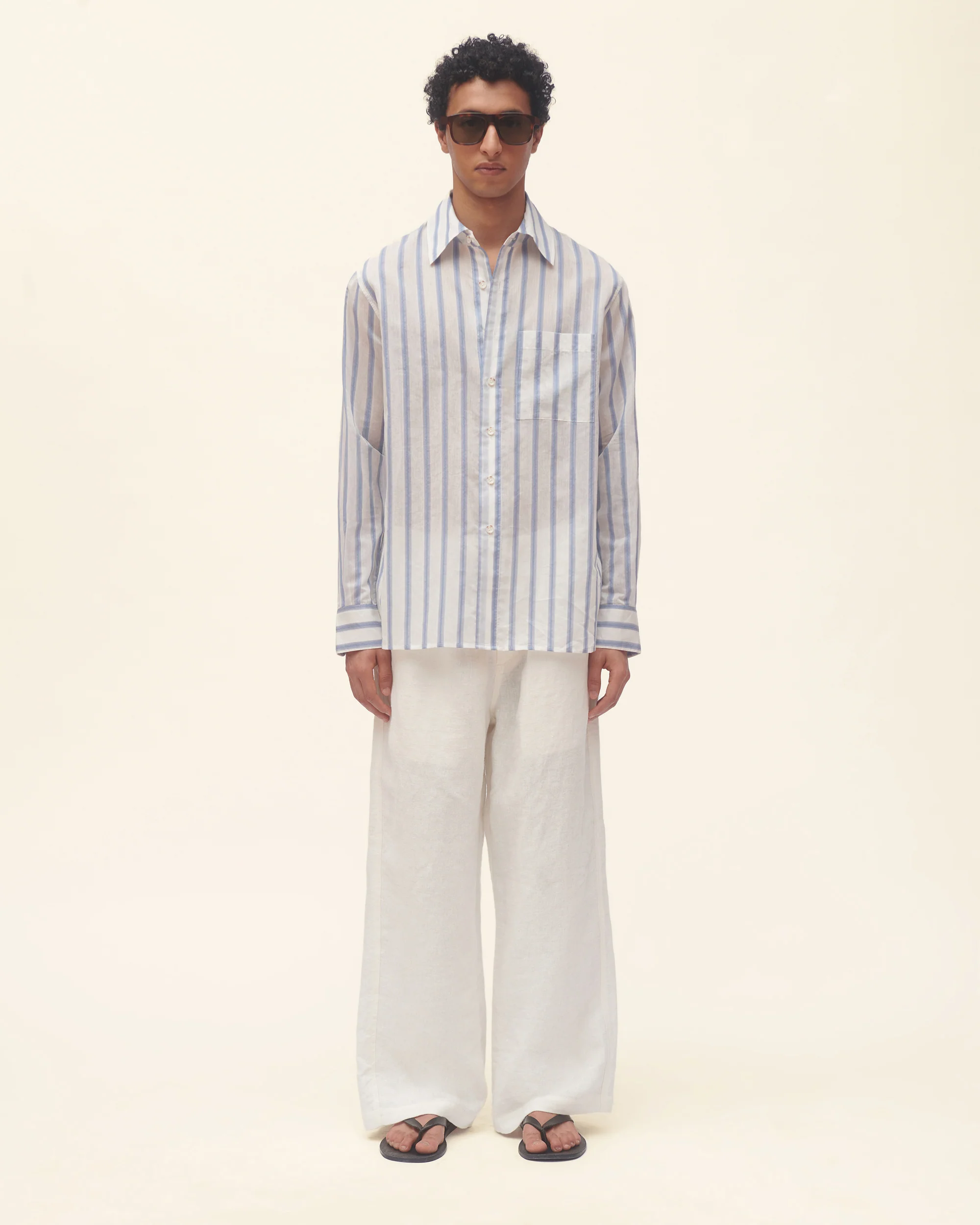 Gradient Stripe Oversized Shirt