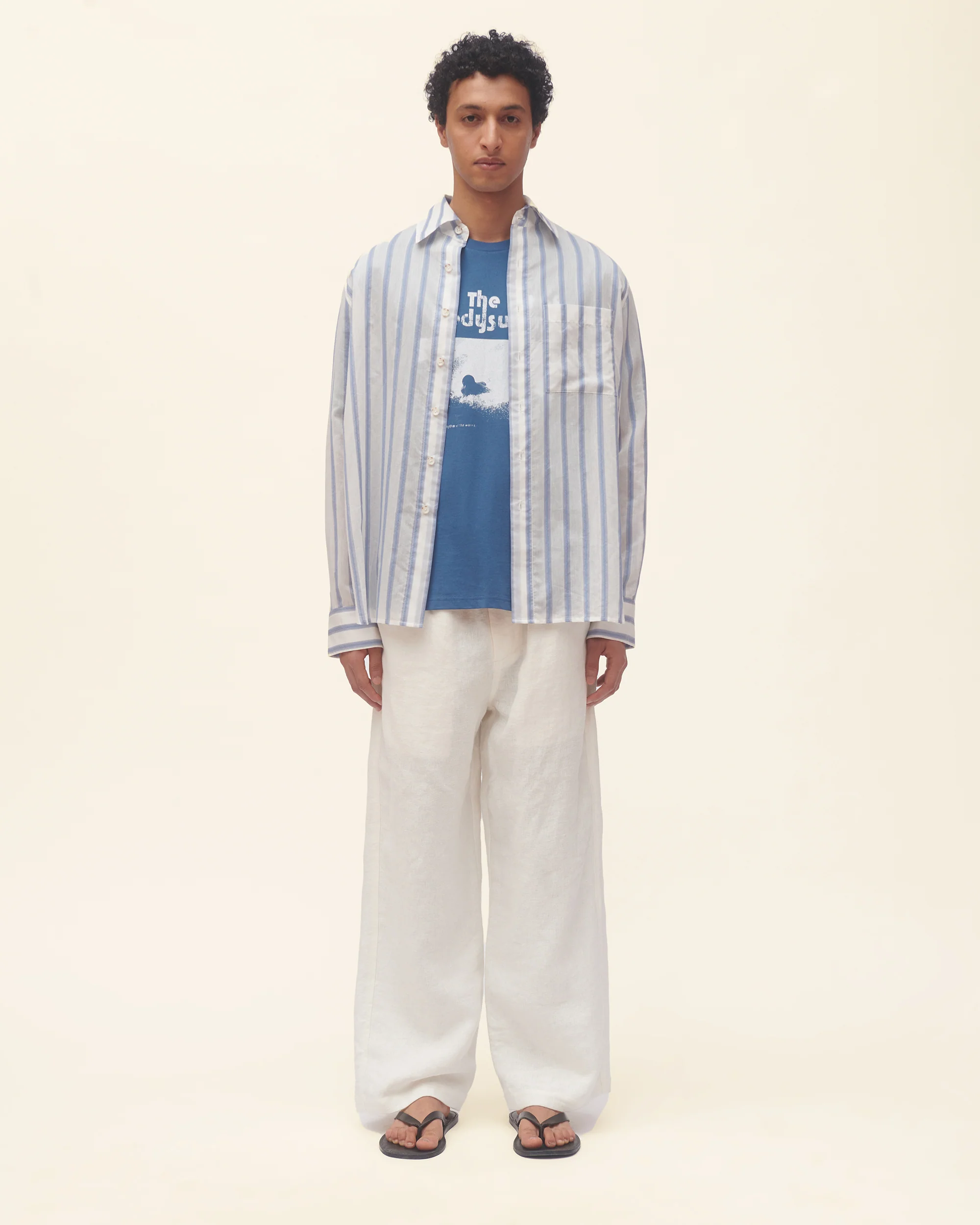Gradient Stripe Oversized Shirt - Image 3