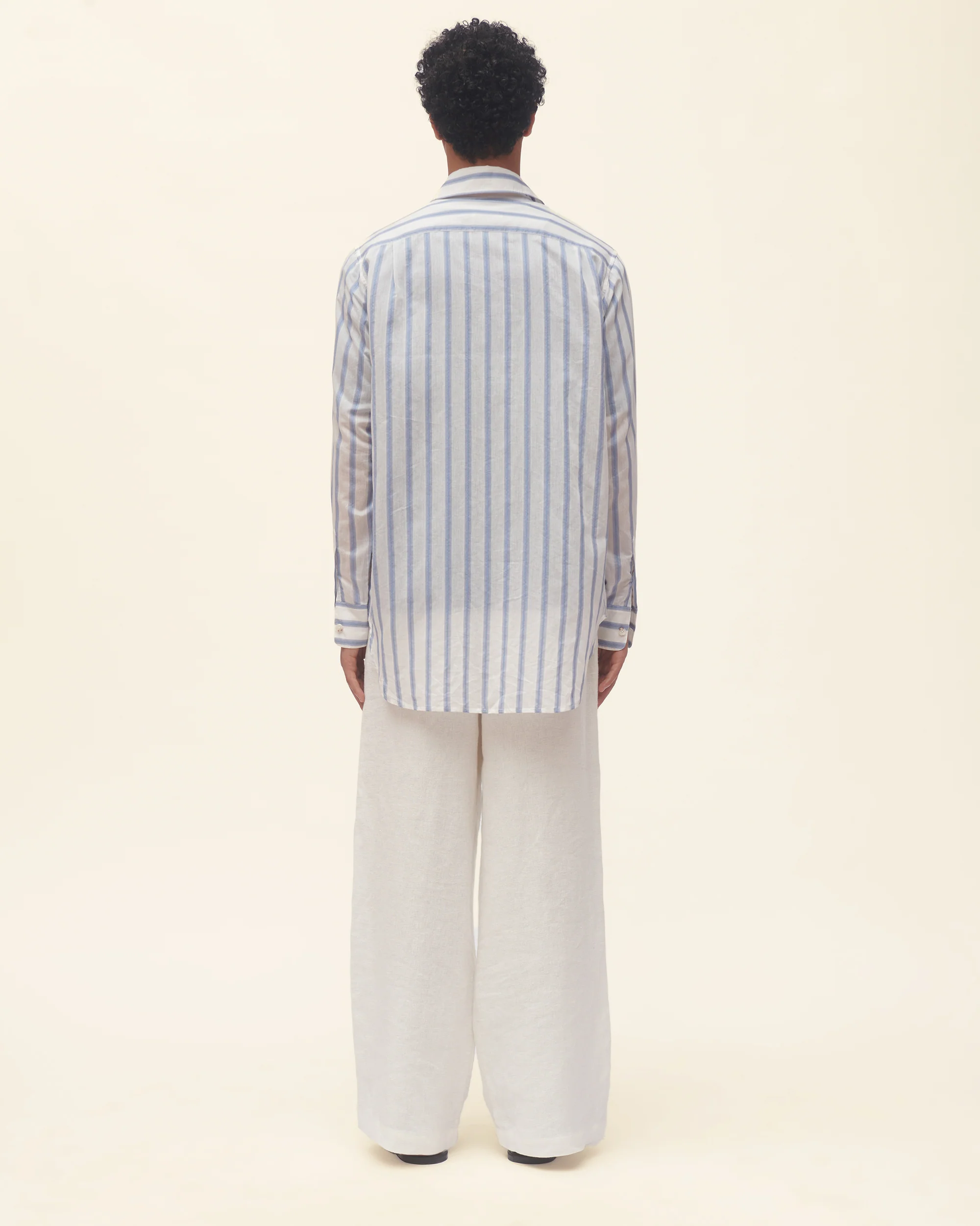 Gradient Stripe Oversized Shirt - Image 4