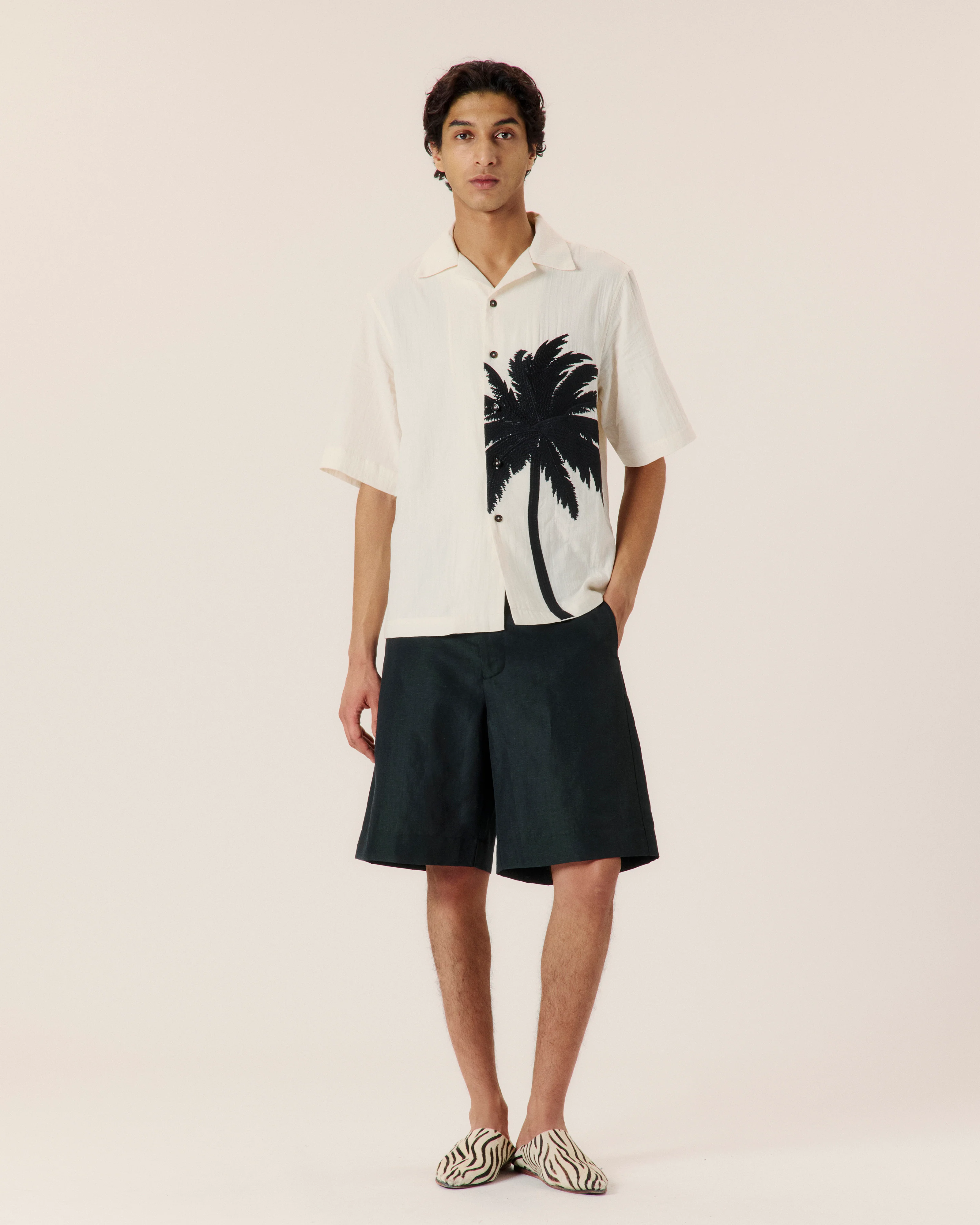 Island Embroidery Bowling Shirt - Image 4