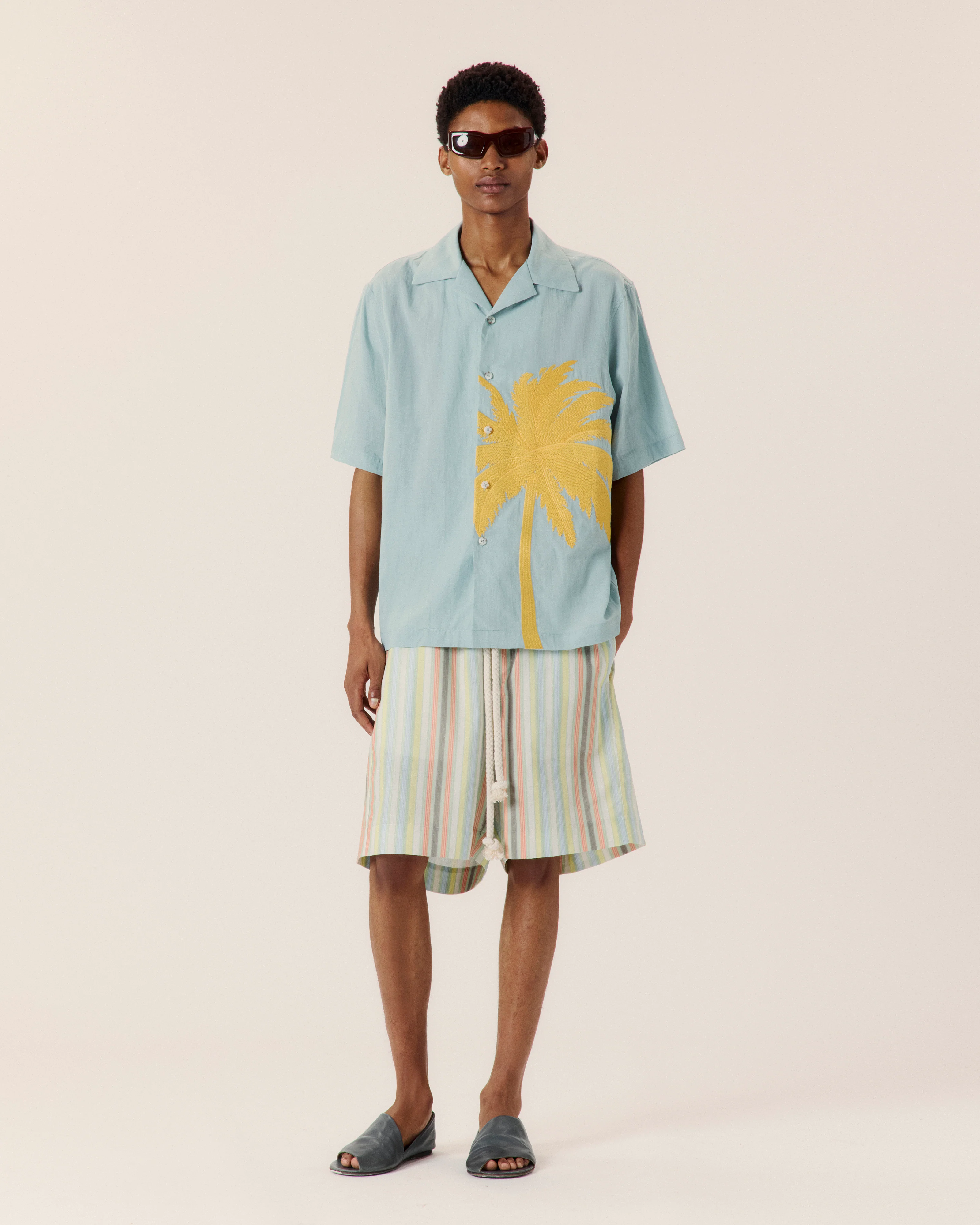Island Embroidery Bowling Shirt - Image 2