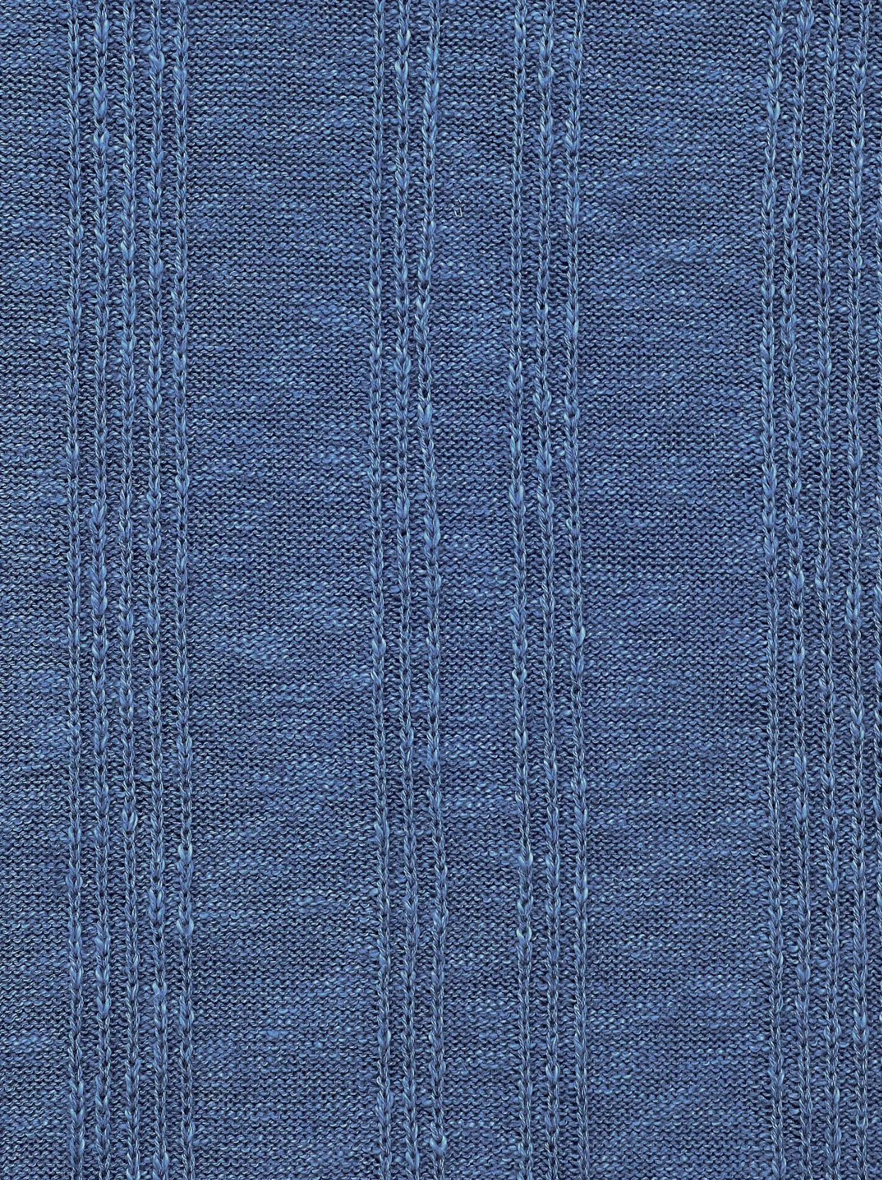 Linen Cotton T-Shirt Blue - Image 3