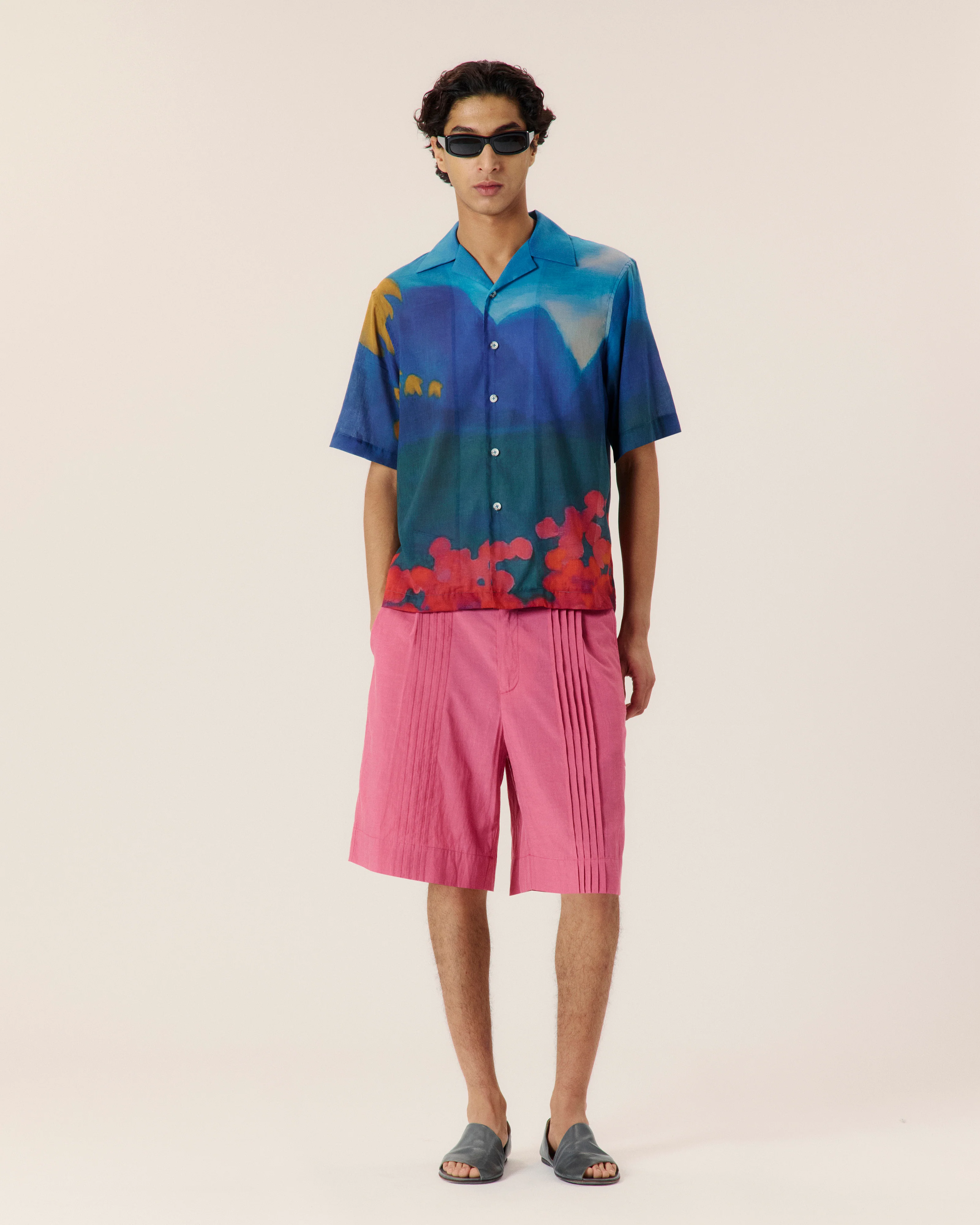Midnight Horizon Camp Collar Shirt