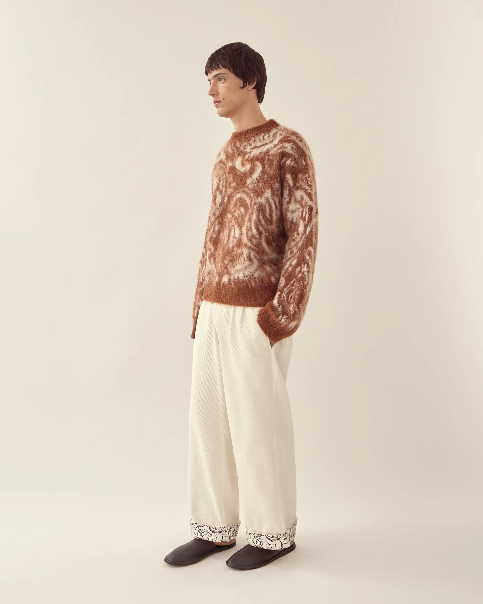 Mohair Paisley Jacquard Sweater - Image 3