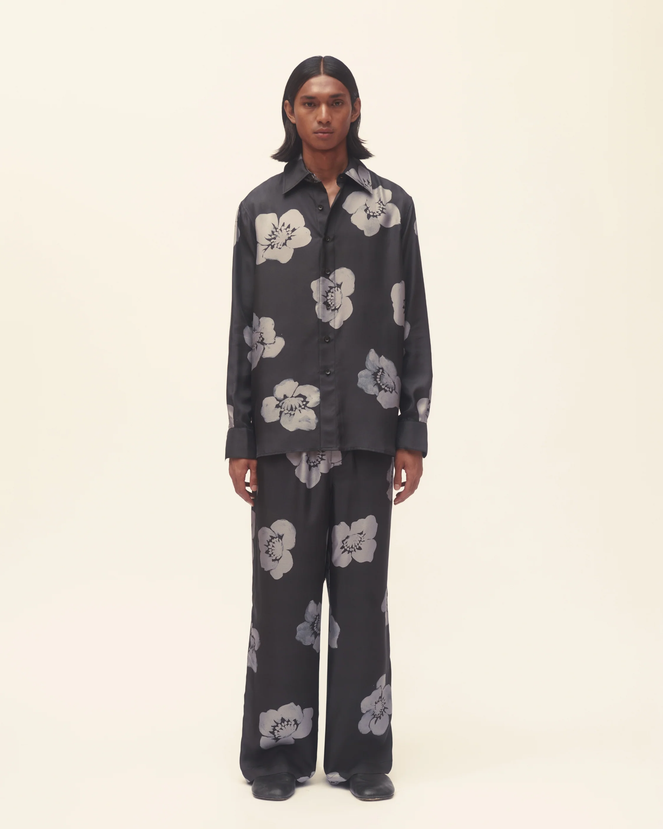 Painted Floral Wide Leg Trouser - Image 2