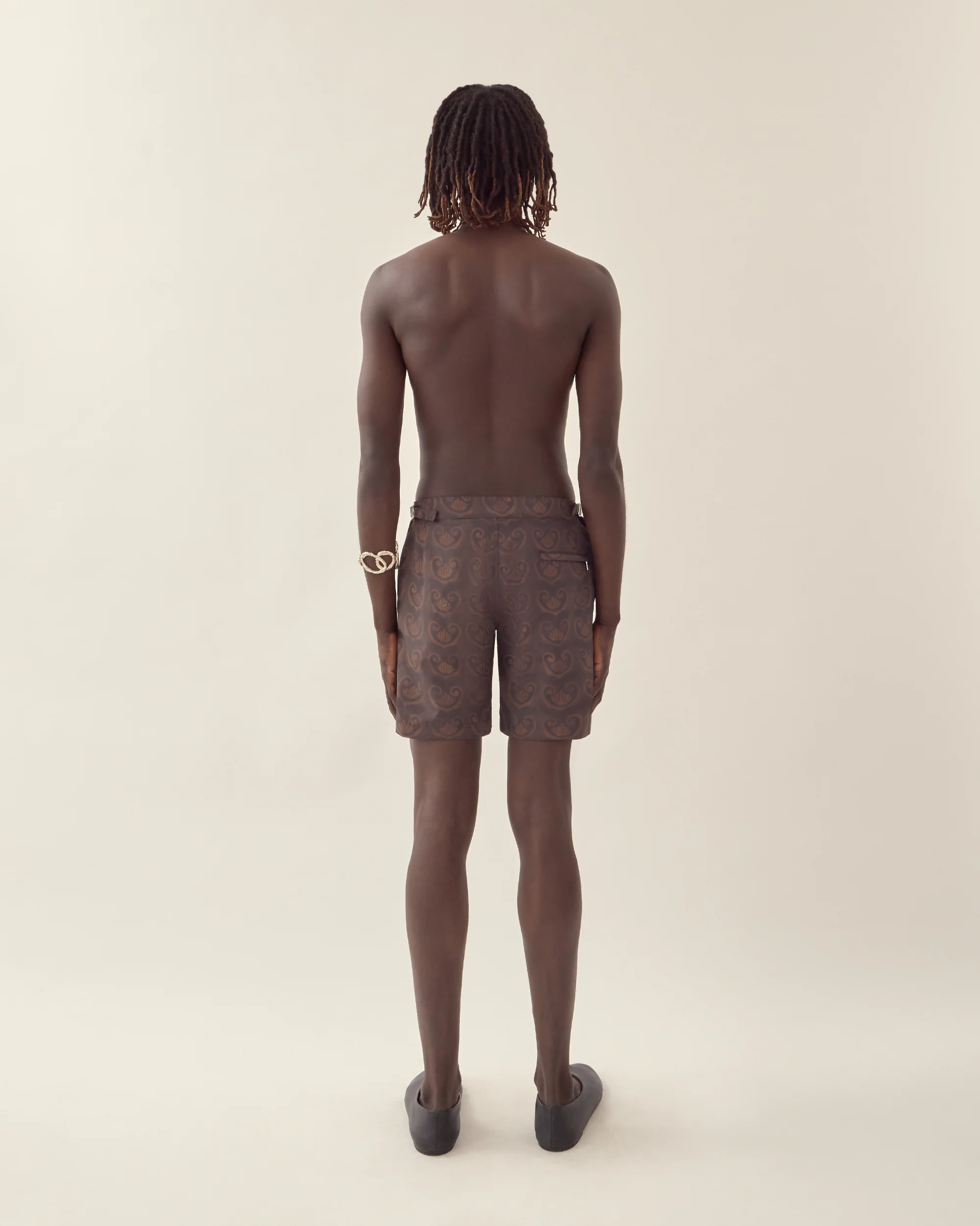 Painted Shell Print Tailored Swim Short - Image 3
