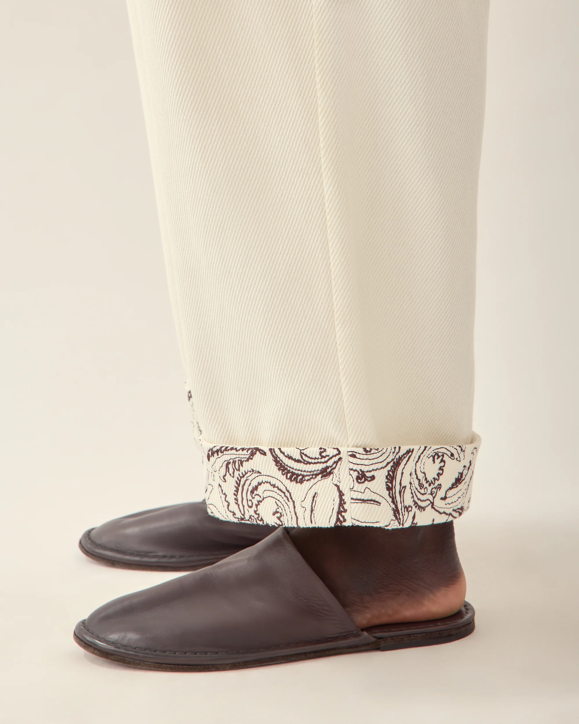 Paisley Embroidered Cuff Trouser - Image 2