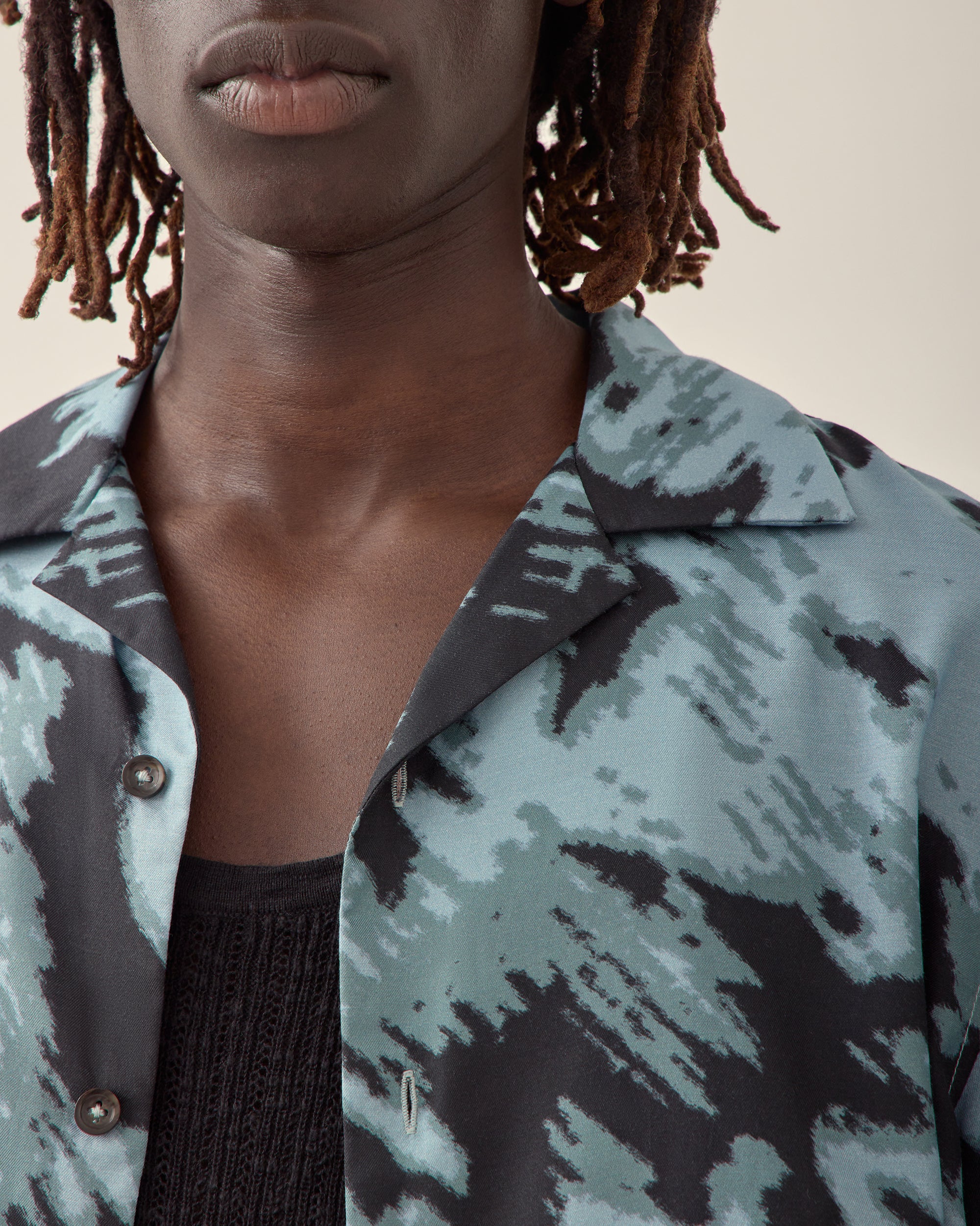 Paisley Print Silk Camp Collar Shirt - Image 3