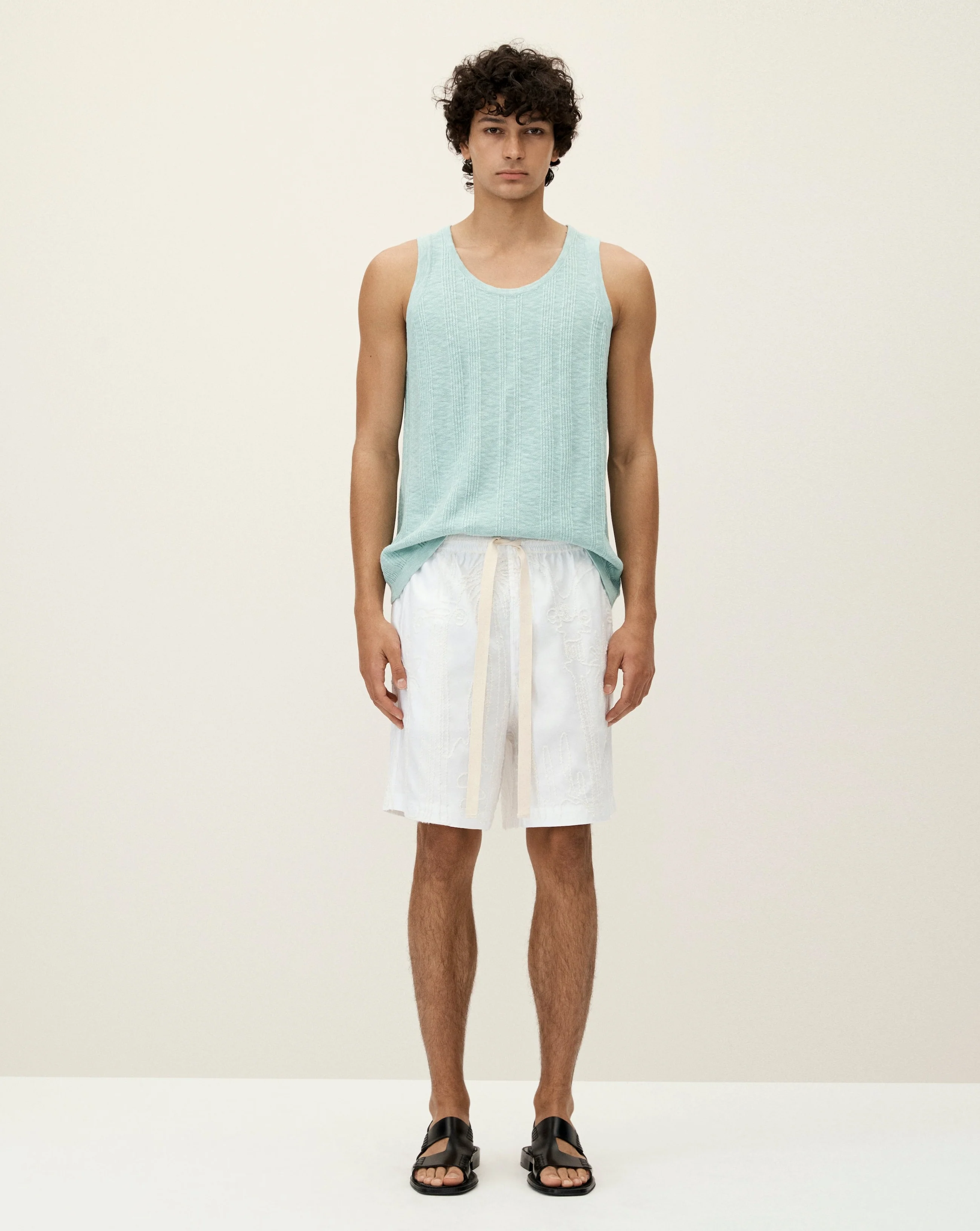 Palm Embroidered Shorts