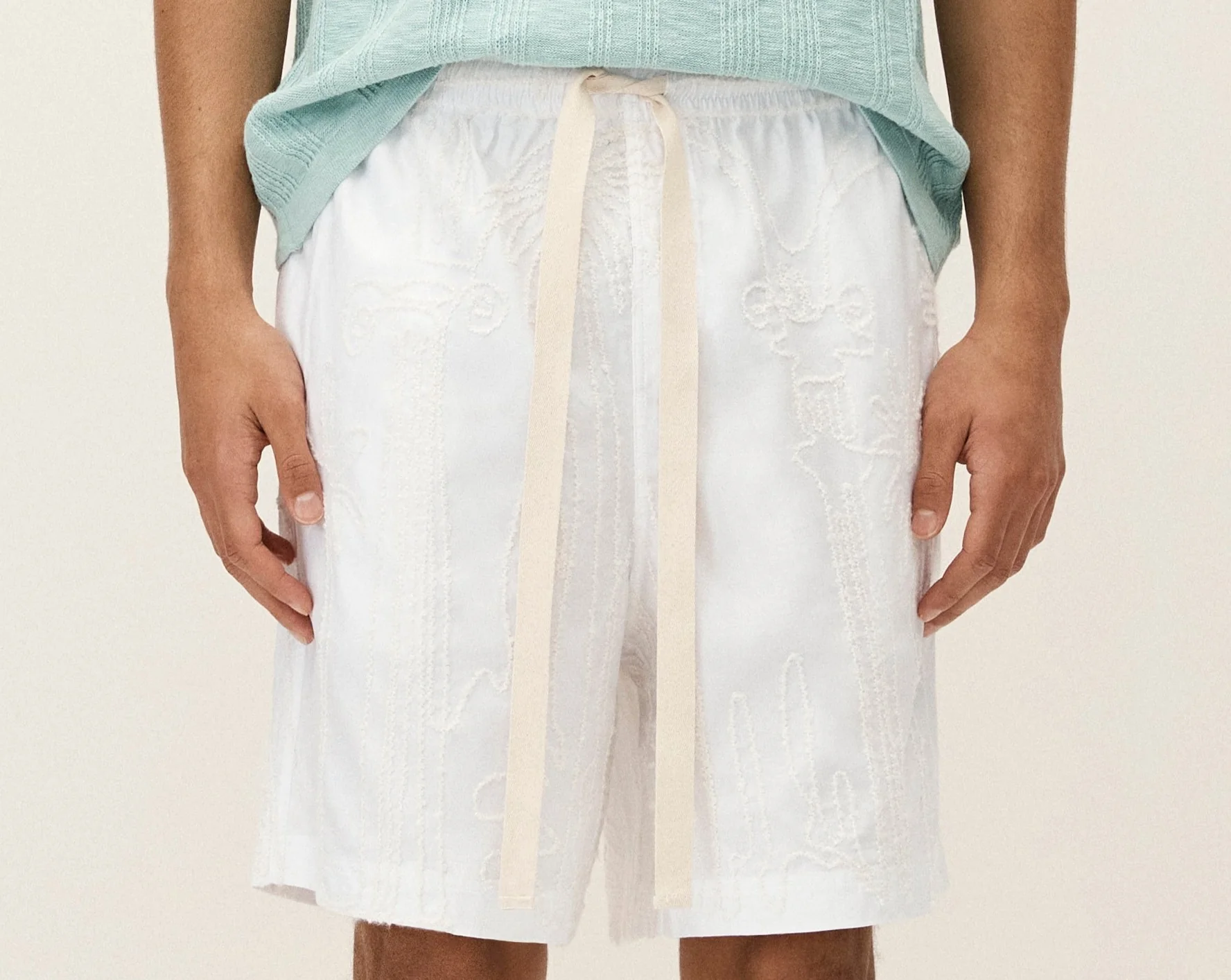 Palm Embroidered Shorts - Image 3