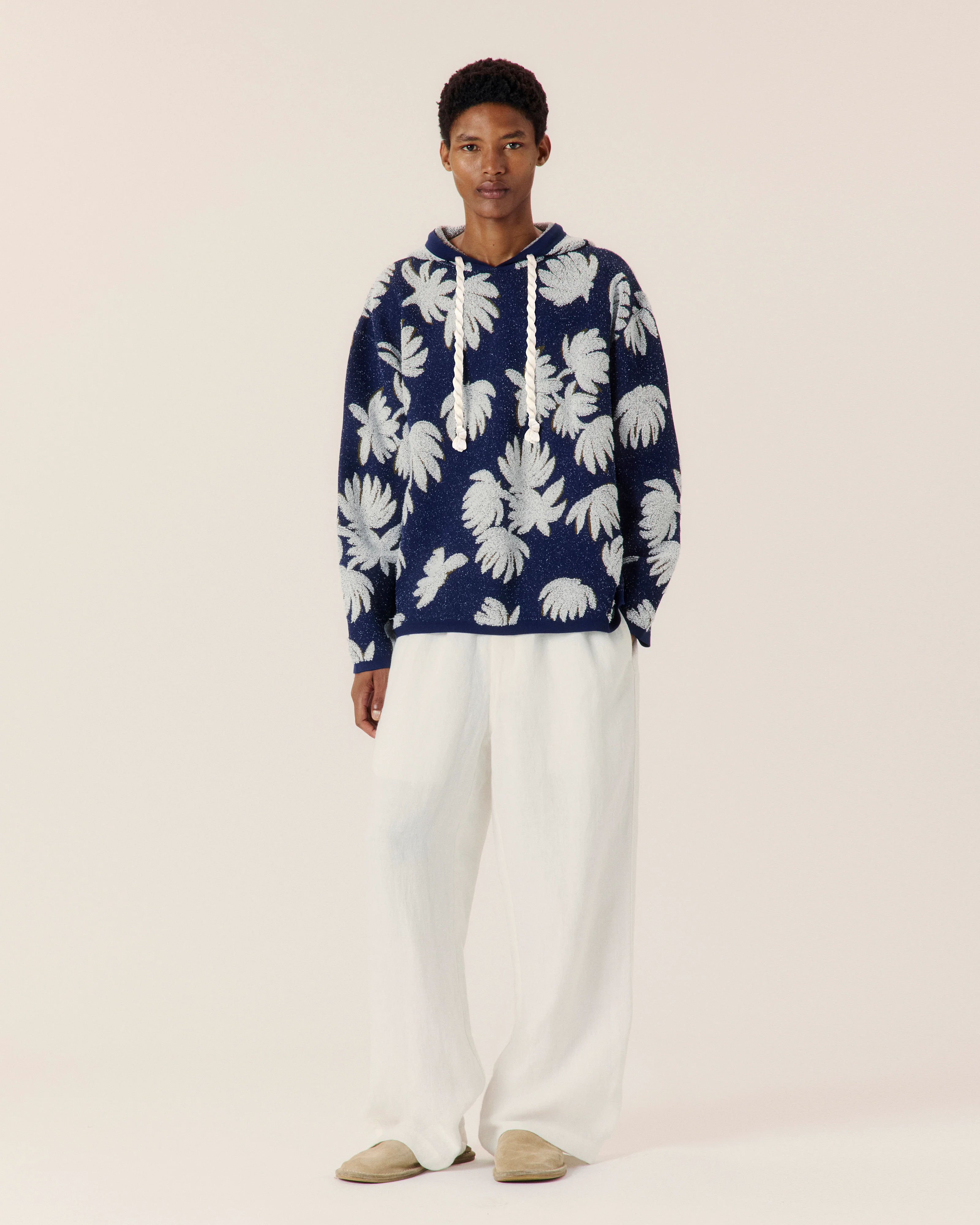 Palm Jacquard Hoodie