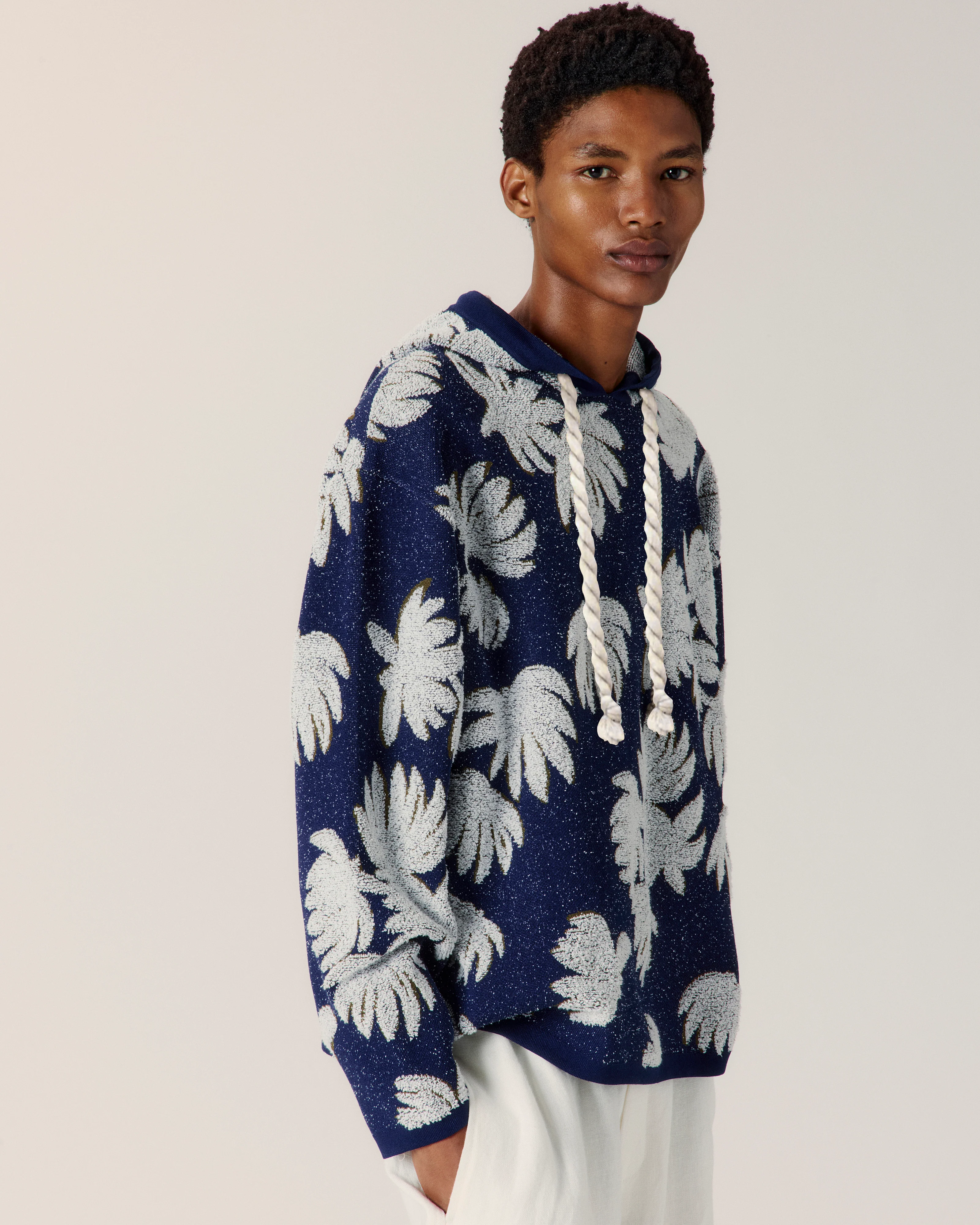 Palm Jacquard Hoodie - Image 3