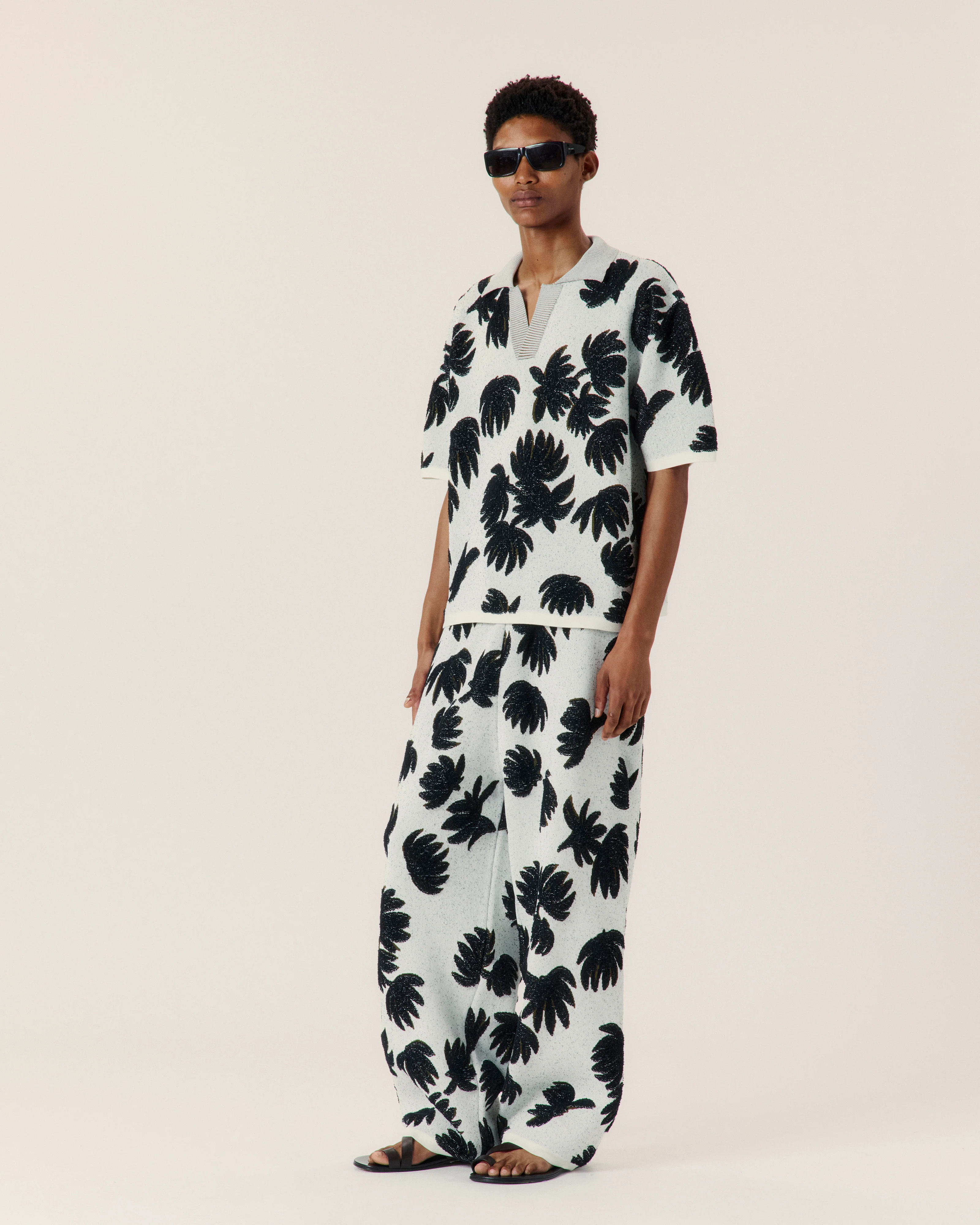 Palm Jacquard Polo