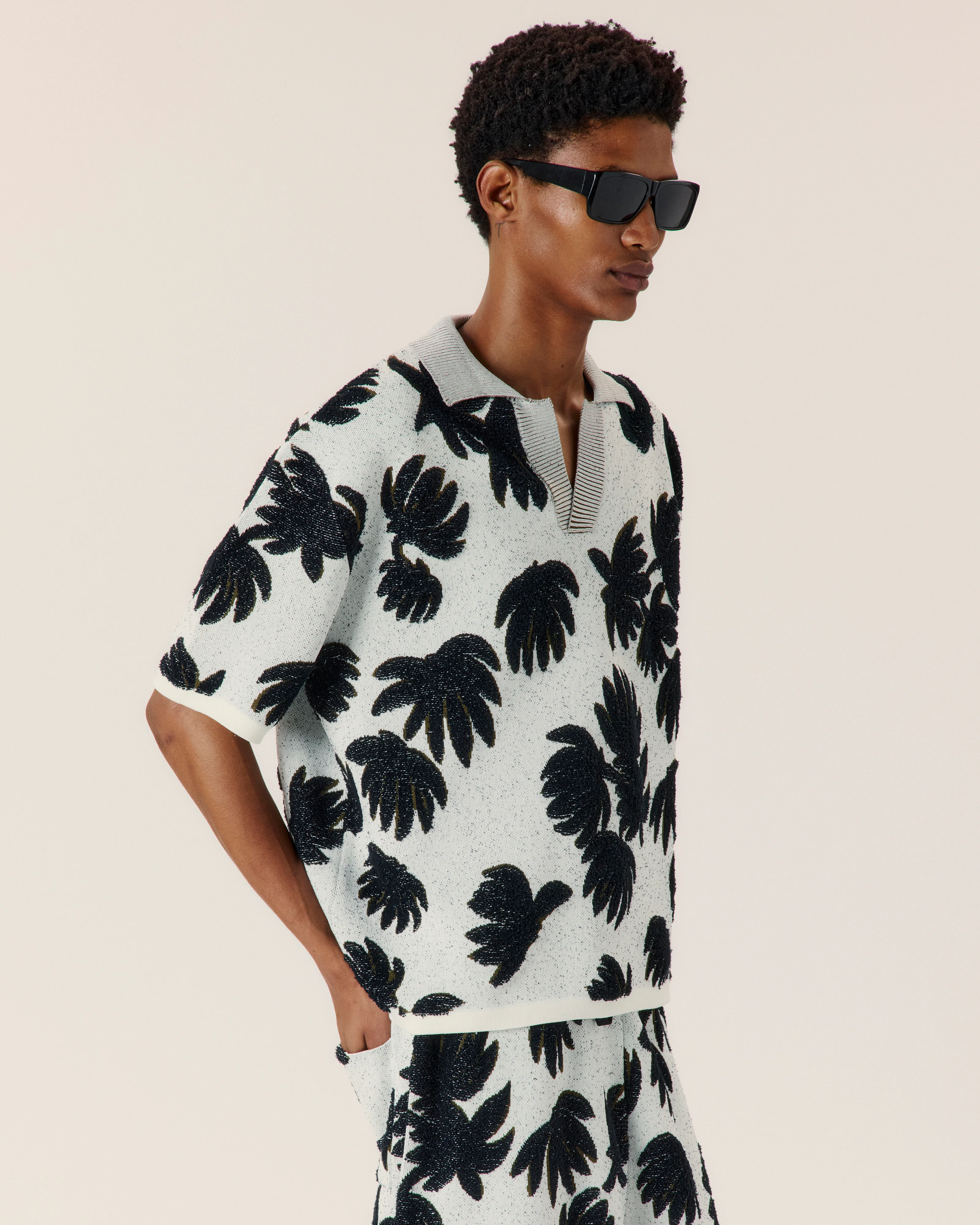 Palm Jacquard Polo - Image 2