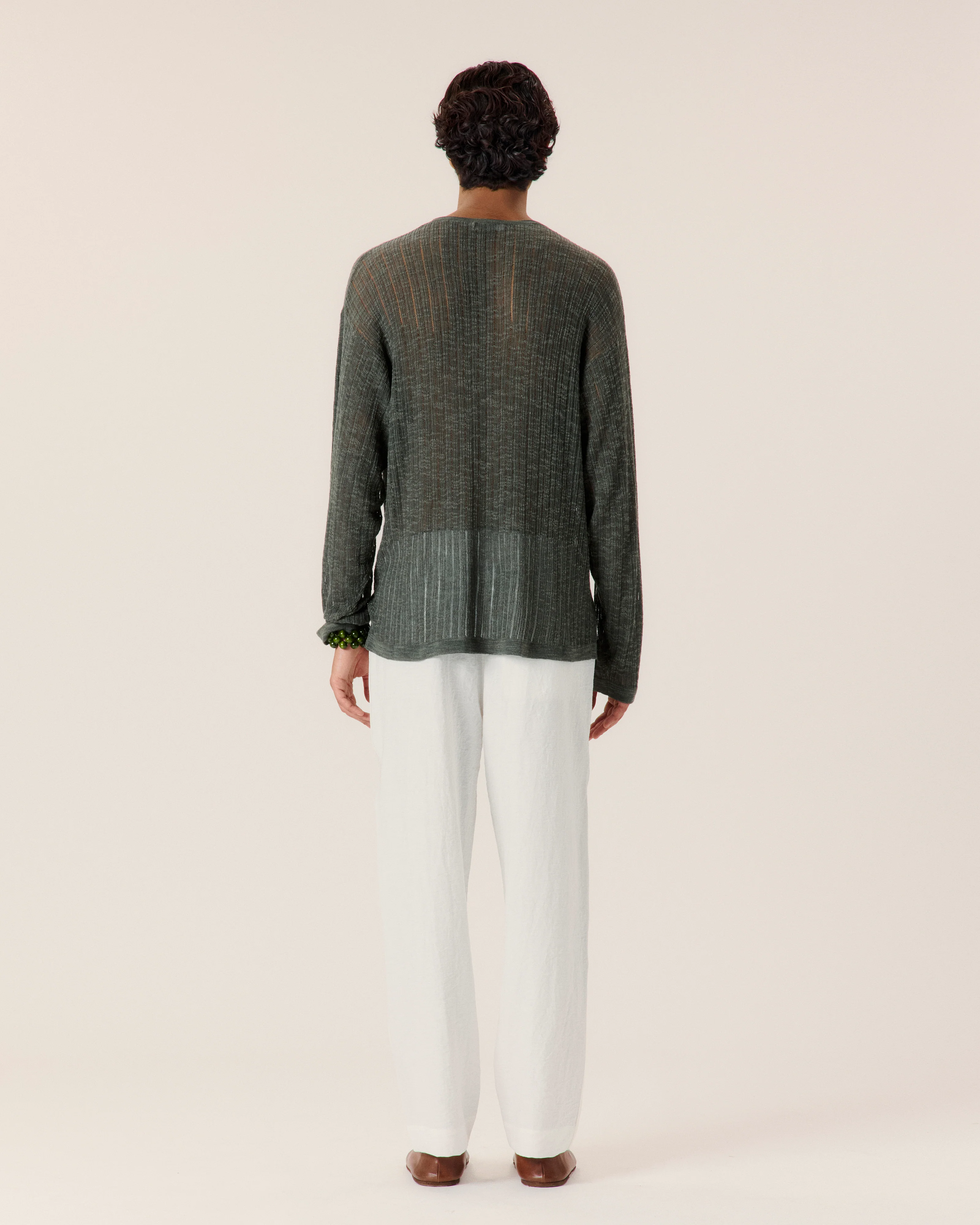 Pointelle Knit Sweater - Image 4