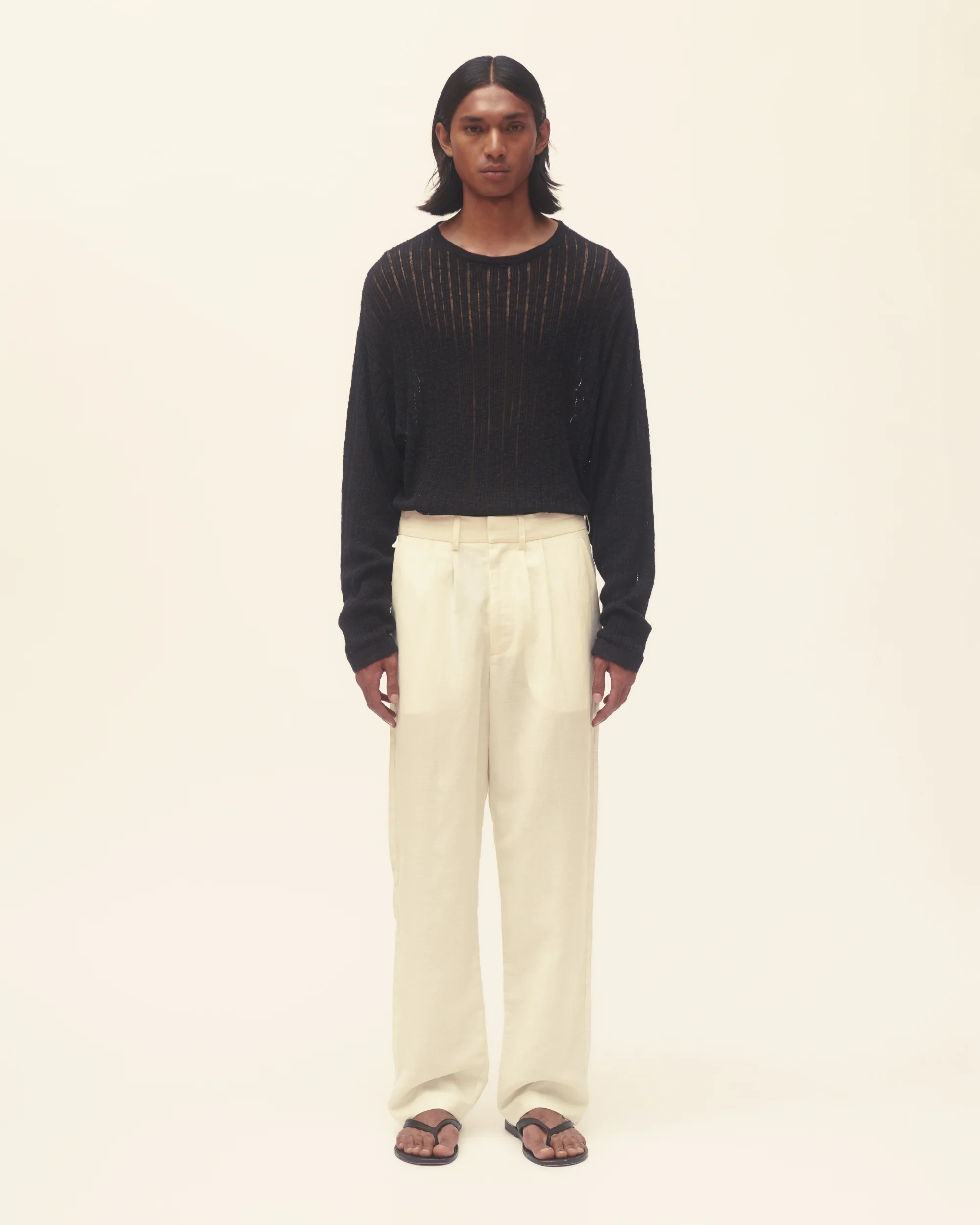 Pointelle Knit Sweater - Image 4