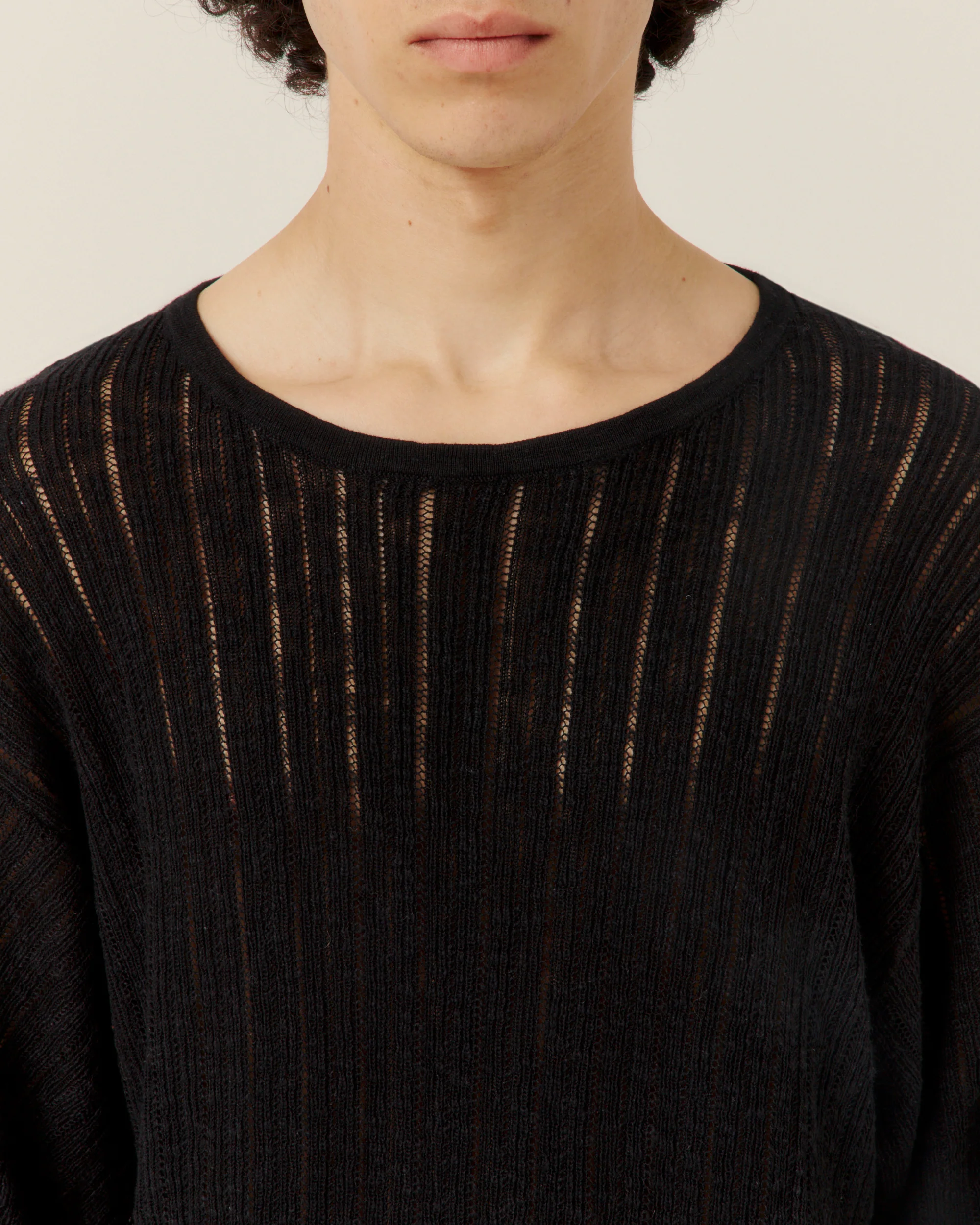 Pointelle Knit T-Shirt - Image 3