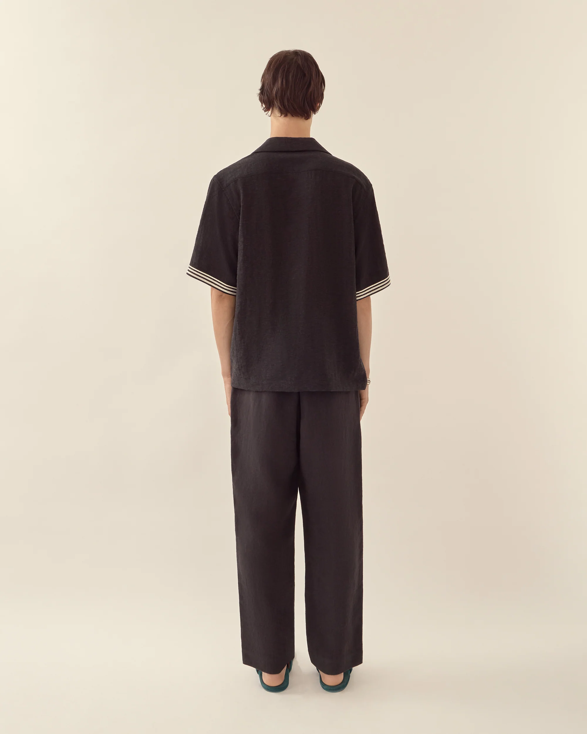 Rope Embroidery Camp Collar Shirt - Image 3