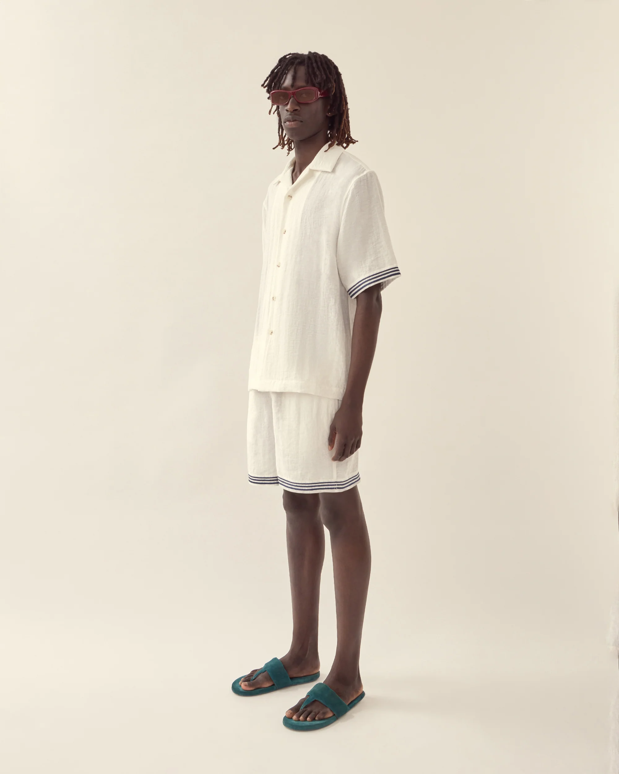 Rope Embroidery Camp Collar Shirt - Image 3