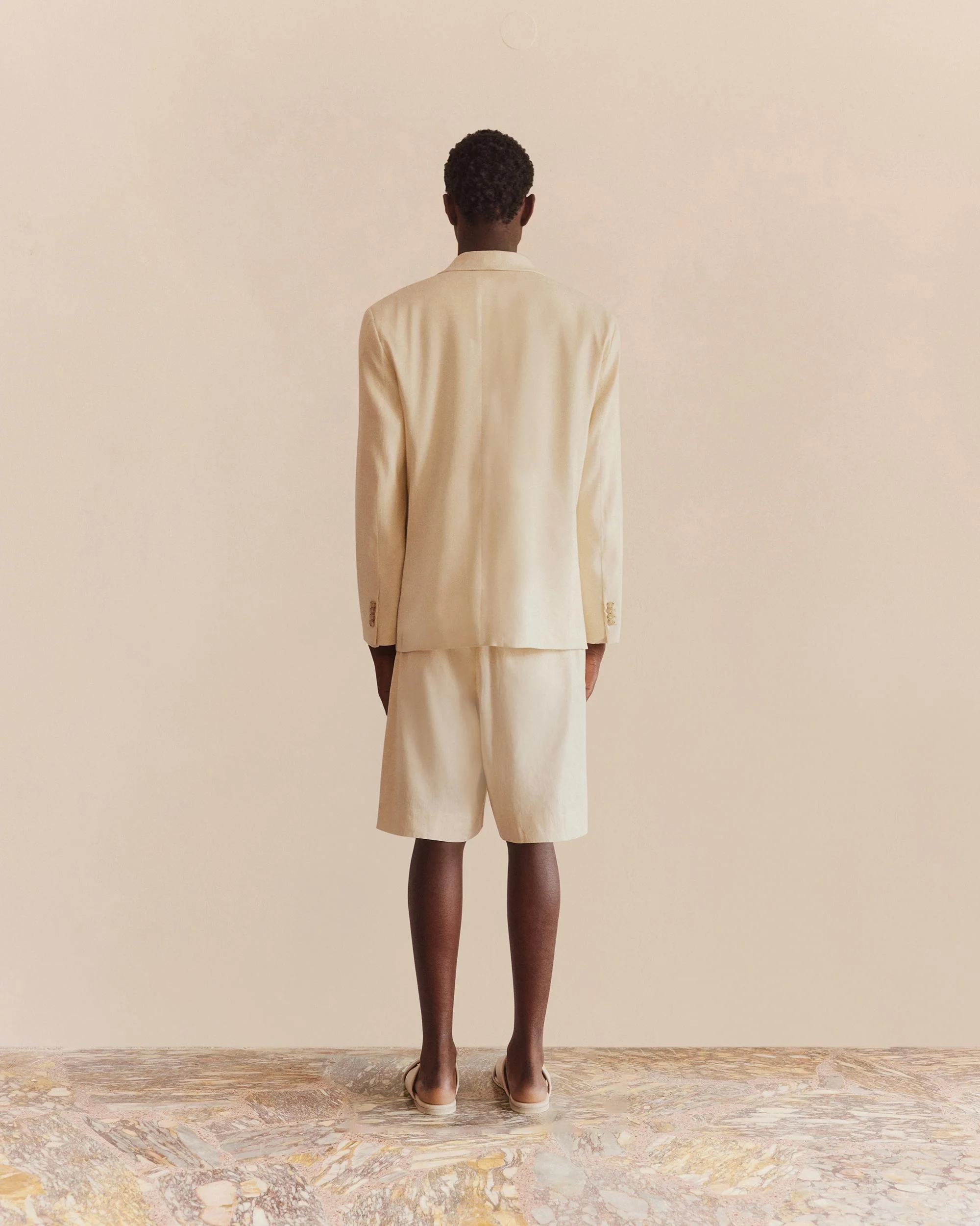 Shawl Collar Jacket Cream - Image 3