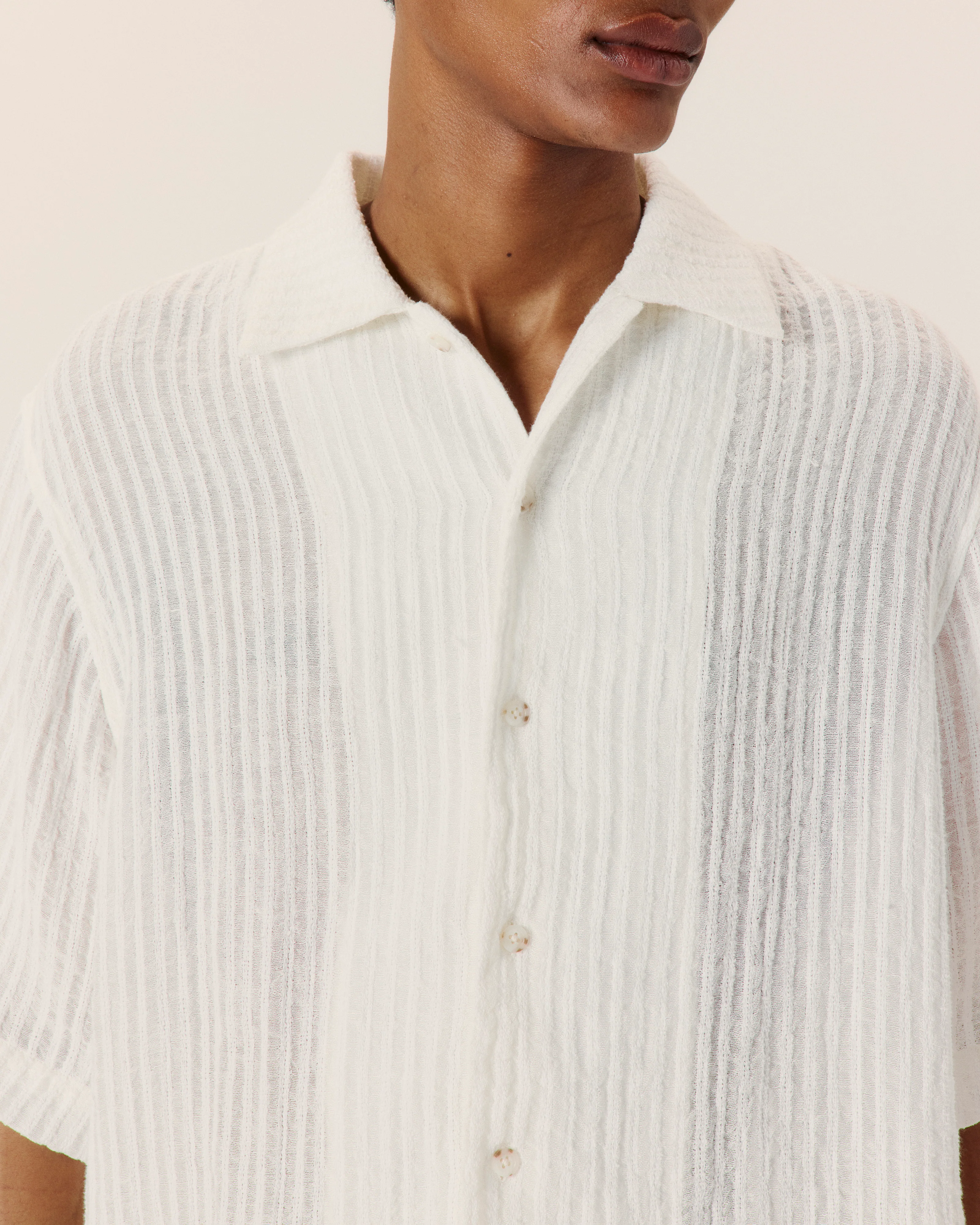 Sheer Stripe Classic Shirt - Image 4