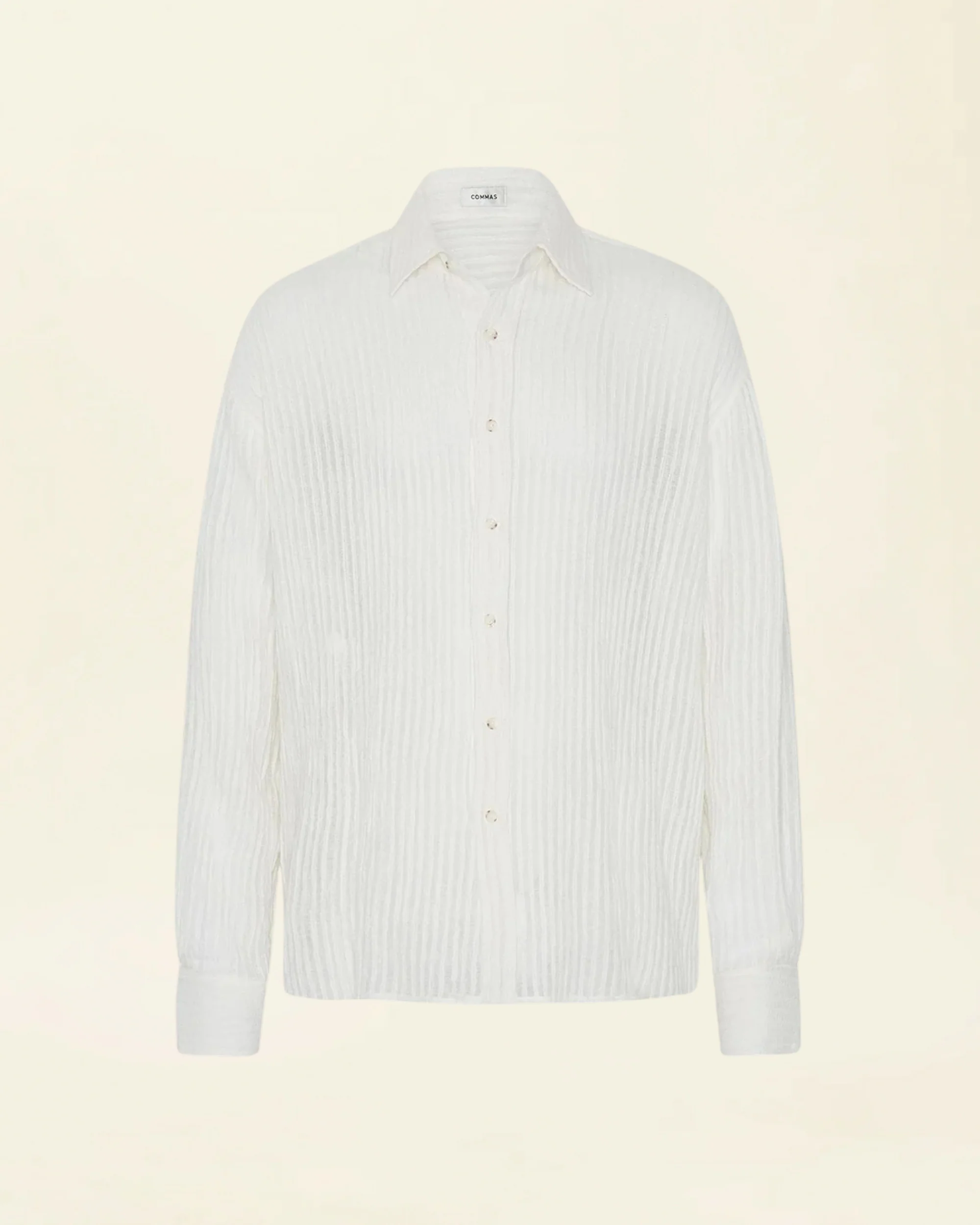 Sheer Stripe Linen Woven Shirt - Image 5