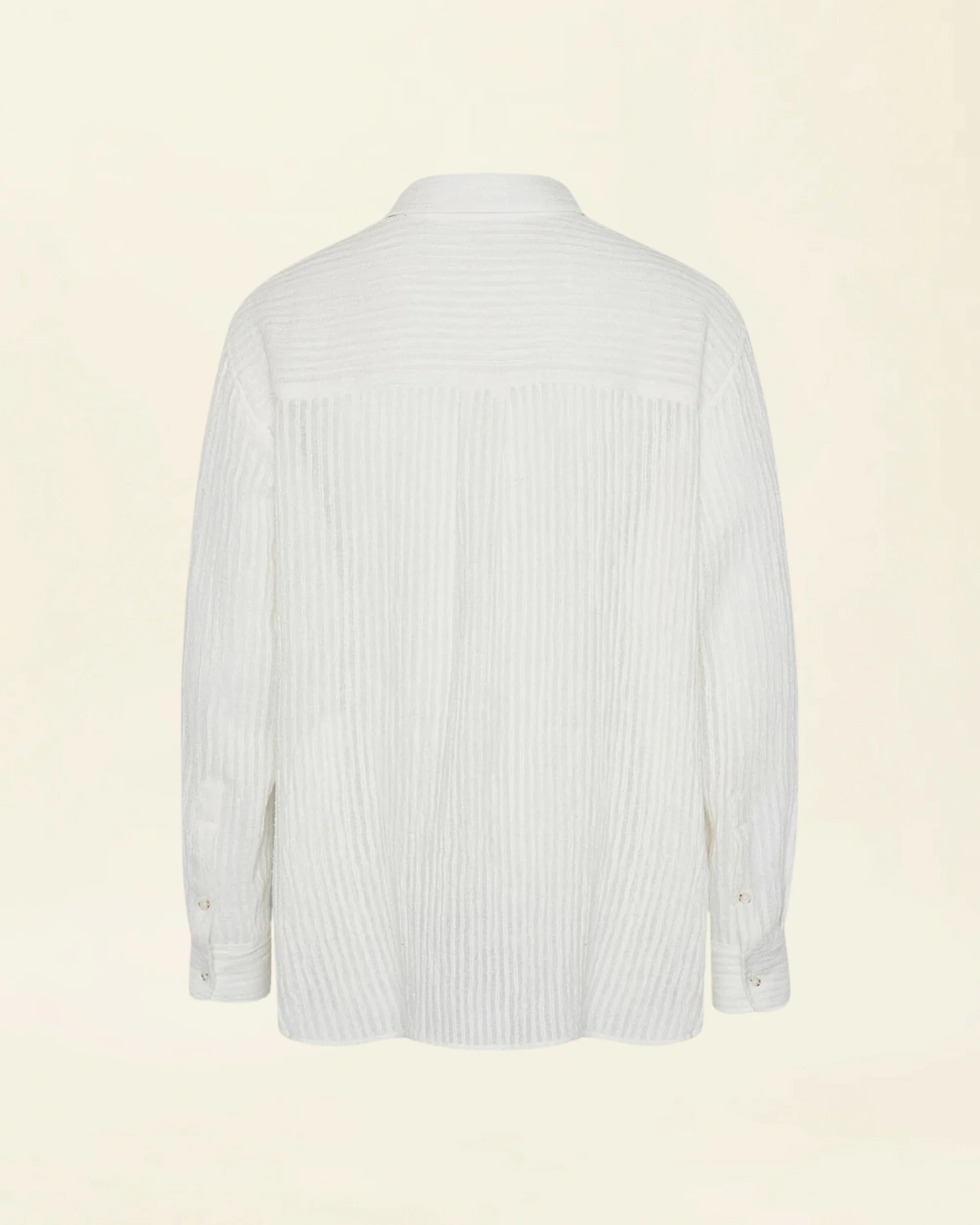 Sheer Stripe Linen Woven Shirt - Image 6