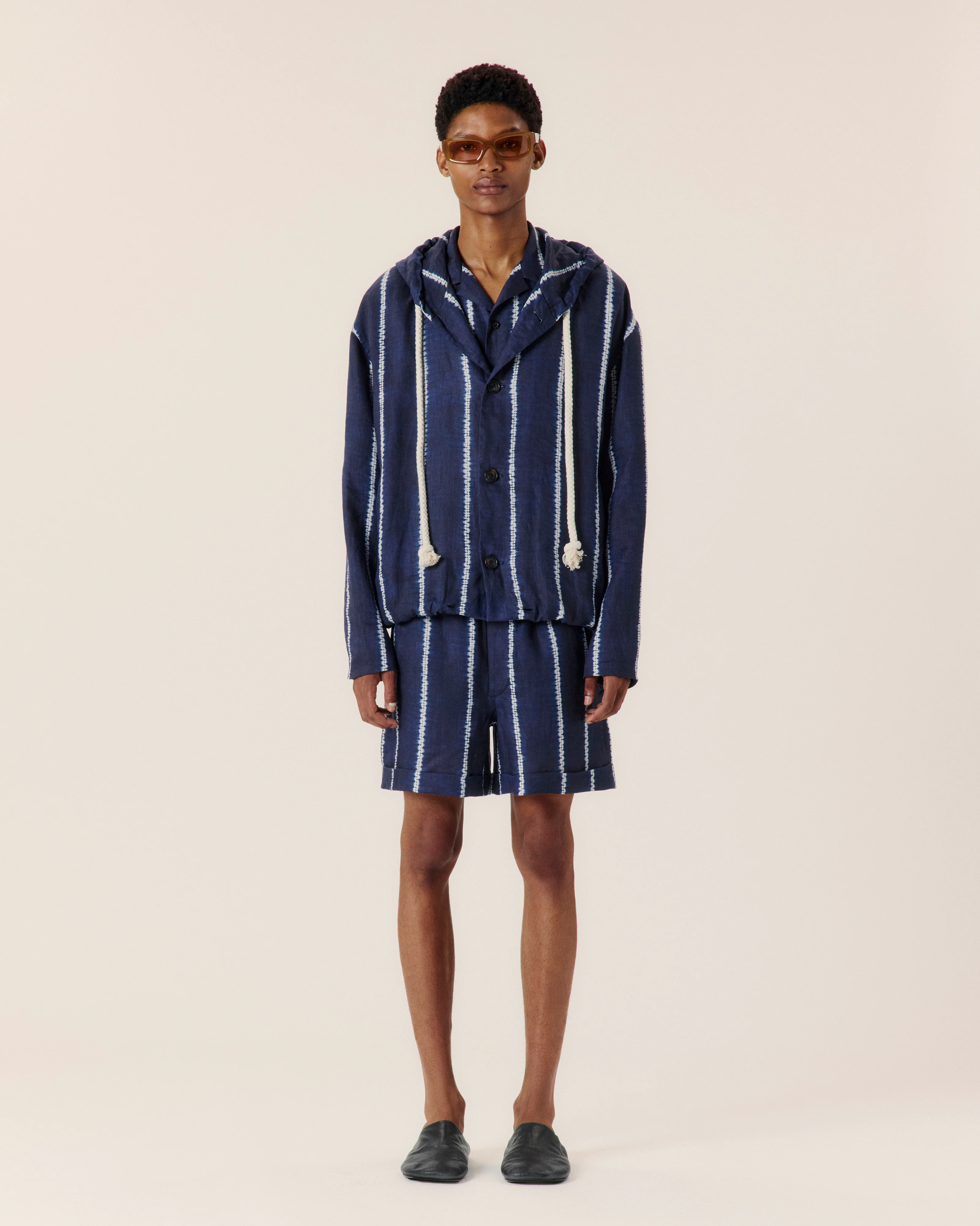 Shibori Stripe Hoodie