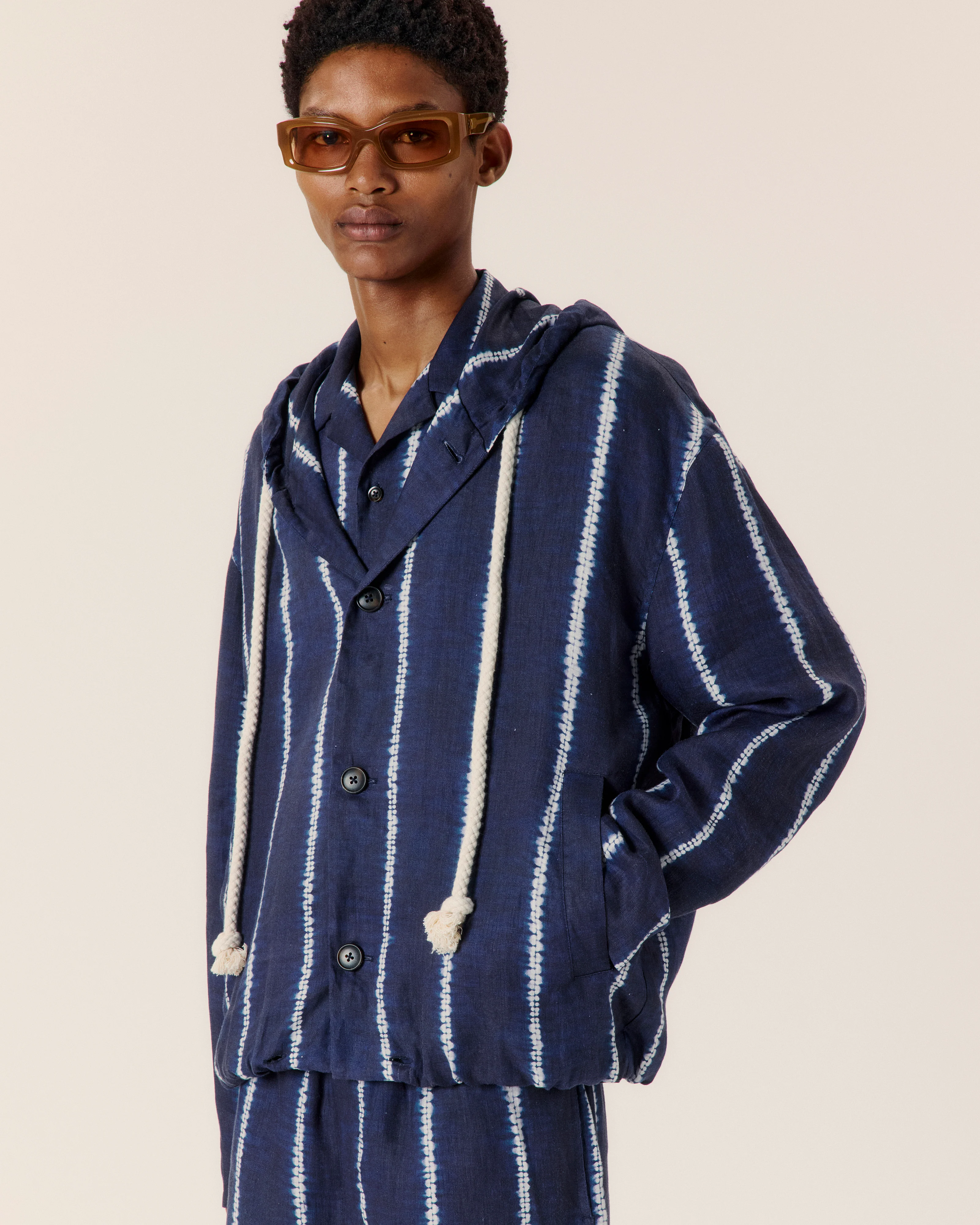 Shibori Stripe Hoodie - Image 3