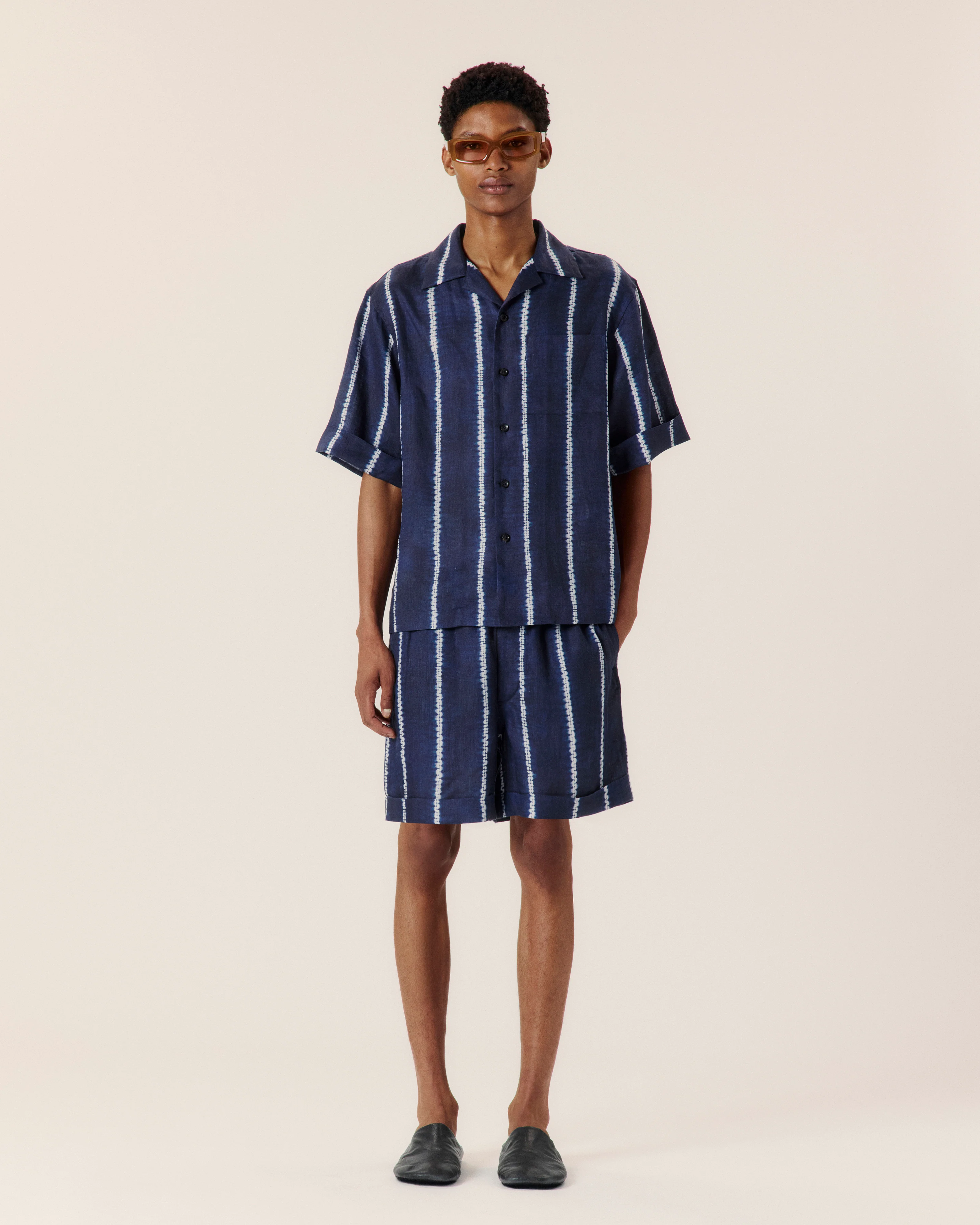 Shibori Stripe Short
