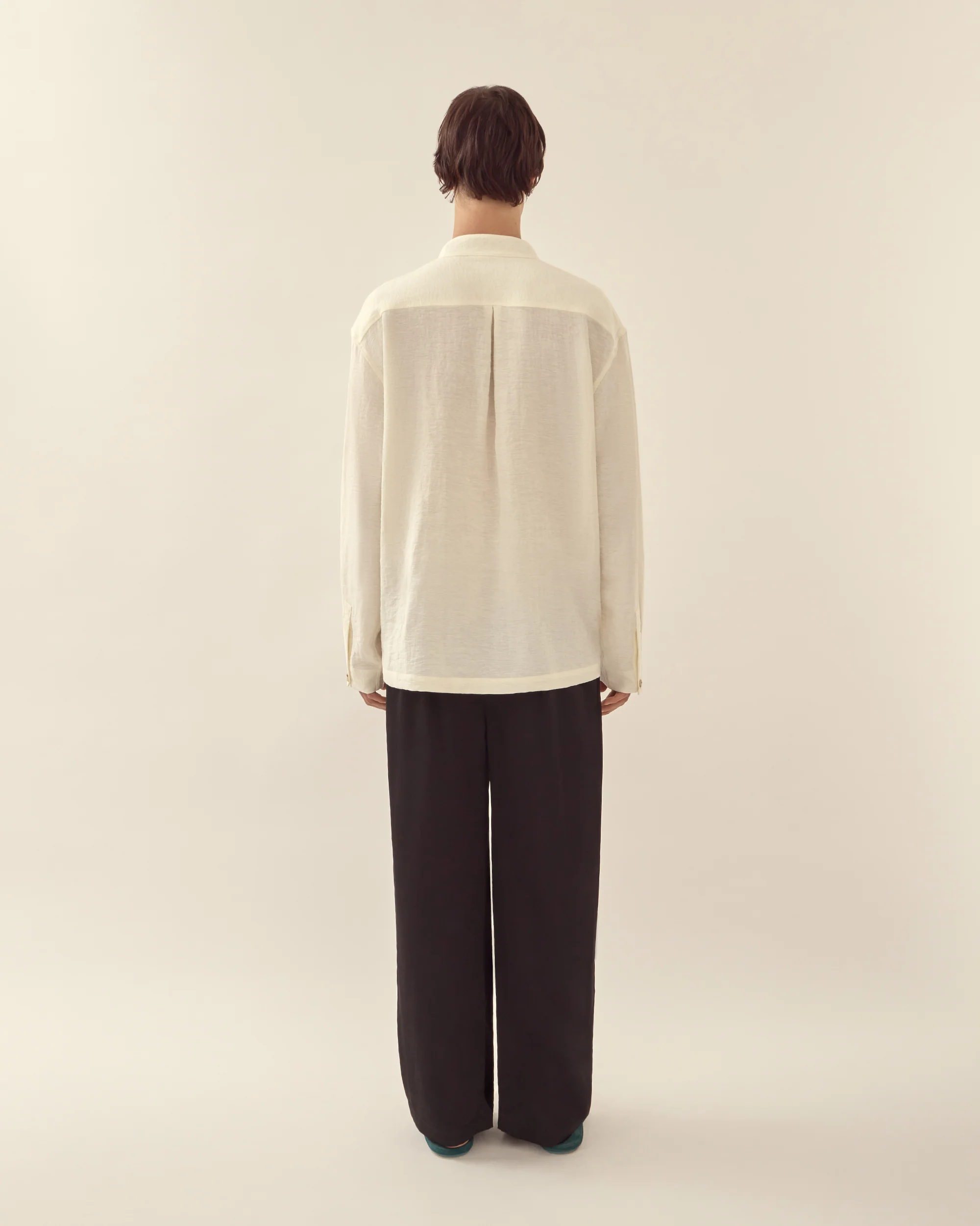 Stand Collar Long Sleeve Shirt - Image 7