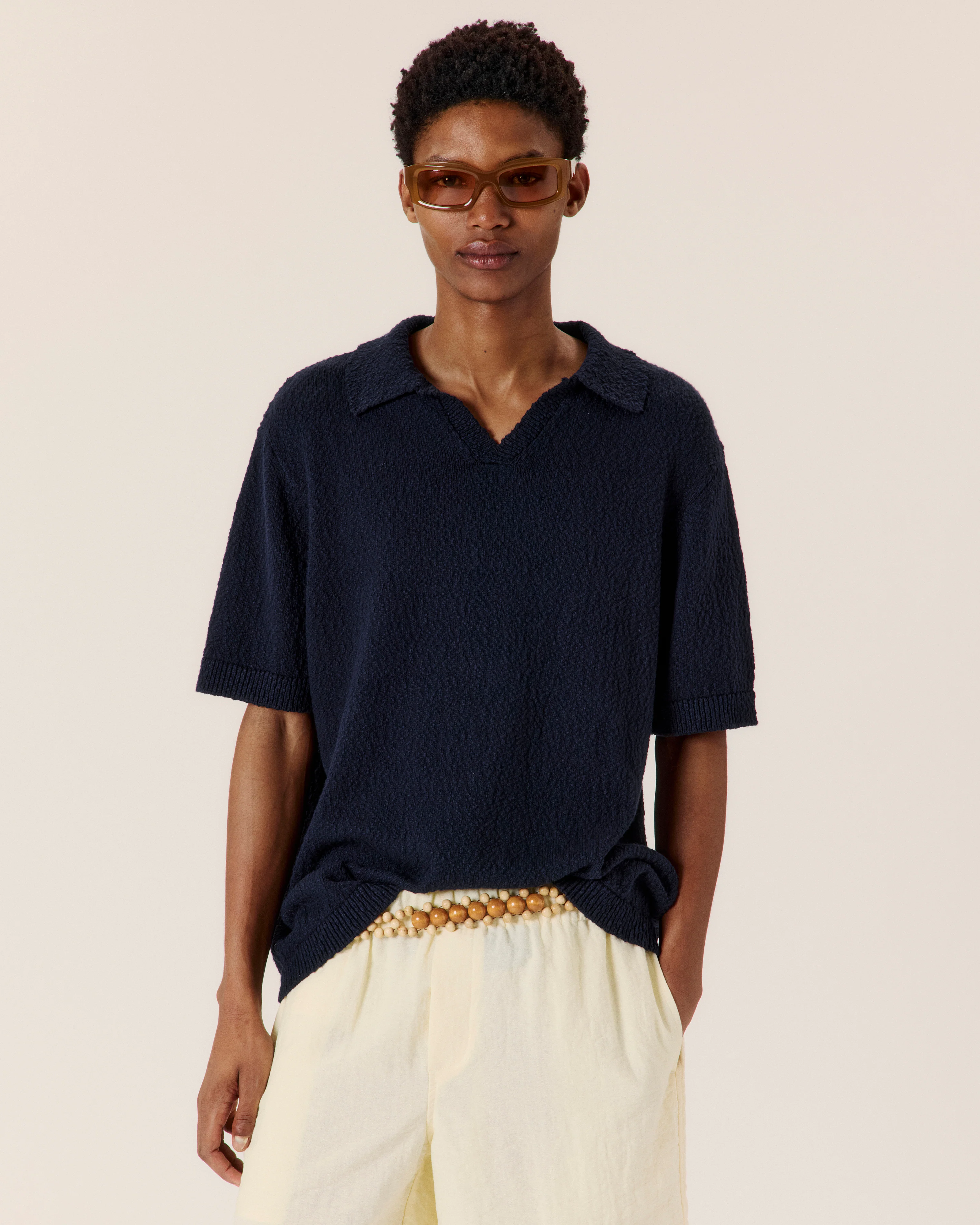 Textured Cotton Polo