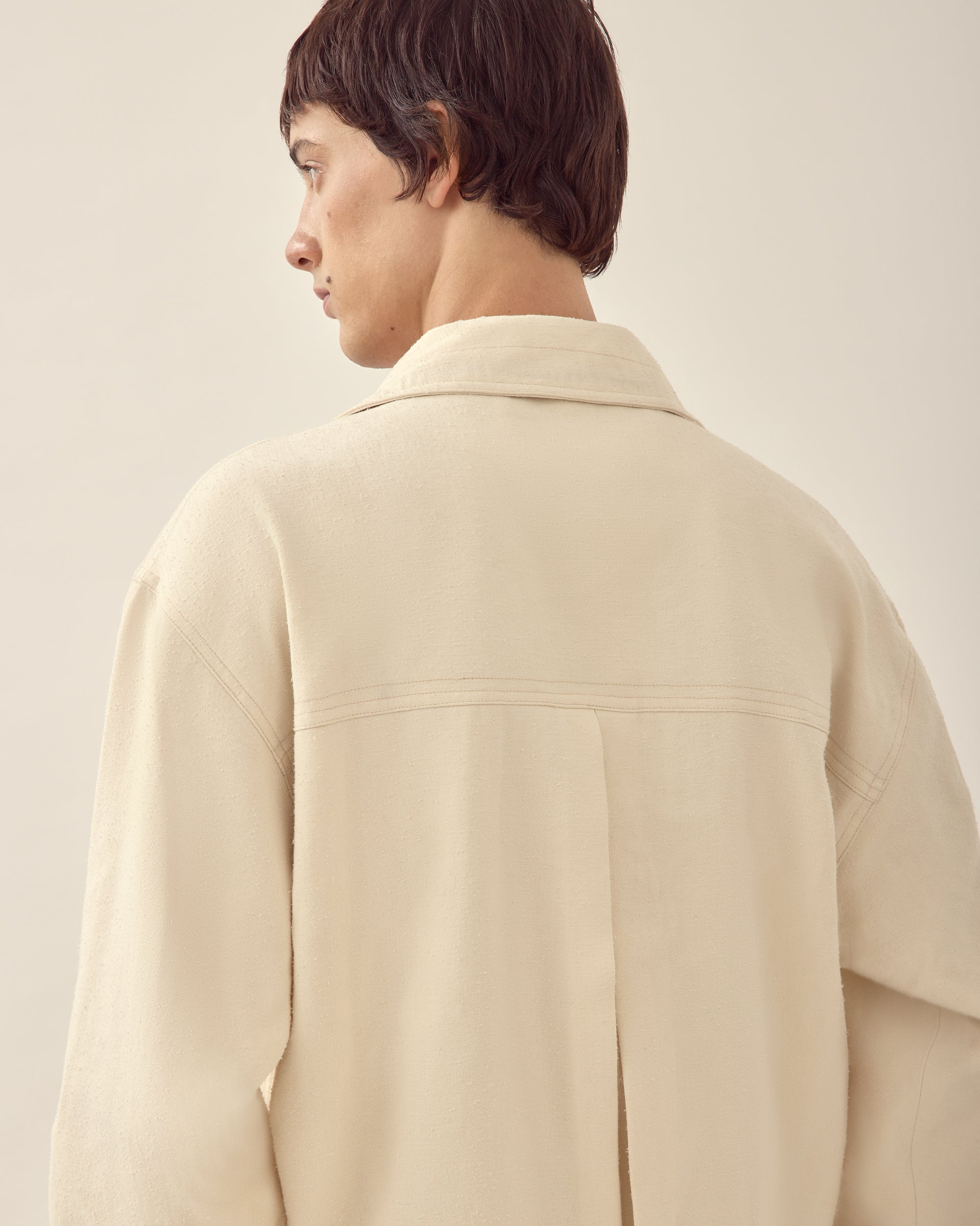 Textured Linen Rayon Blouson - Image 4