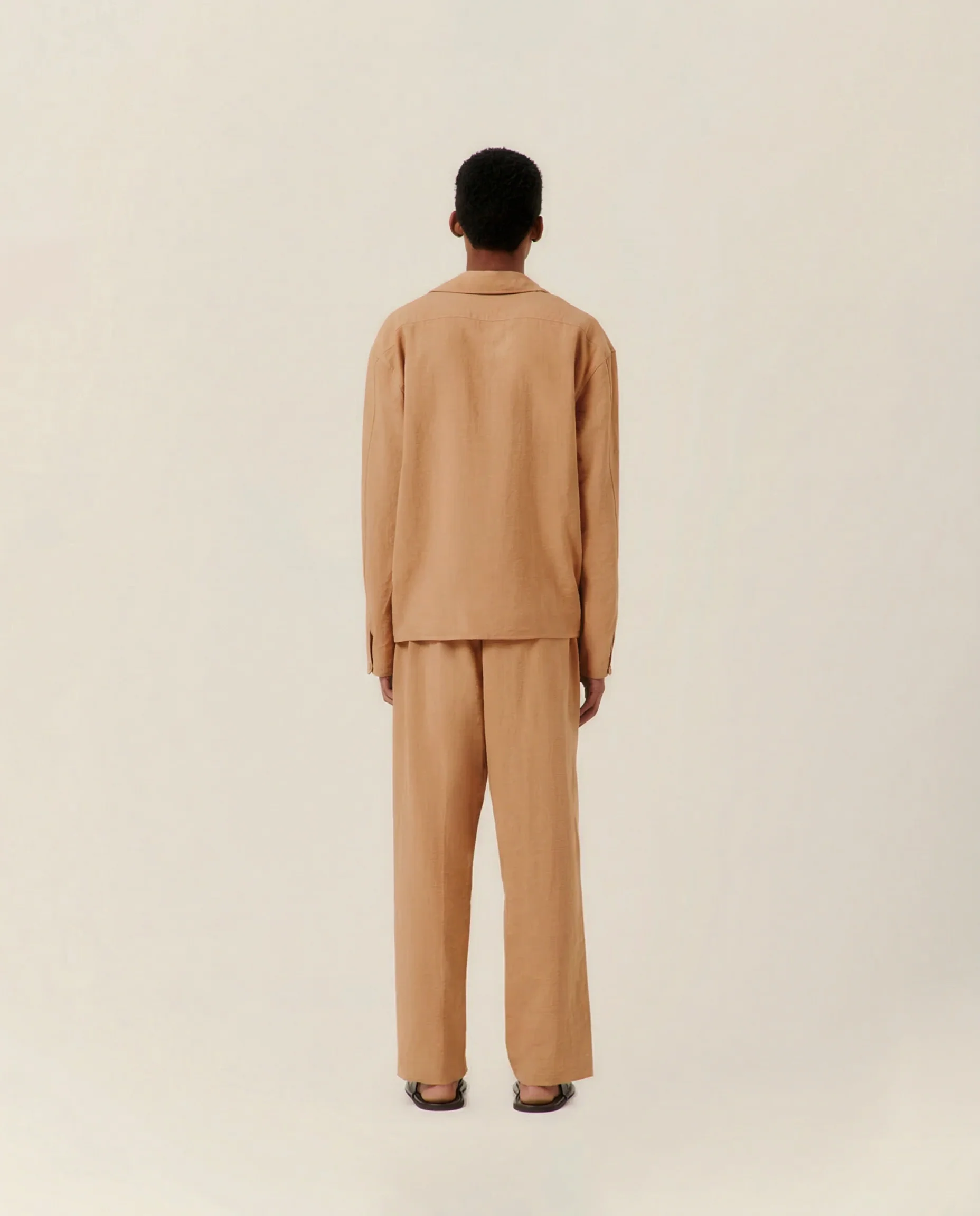 Tie Collar Resort Shirt Clay - Image 2
