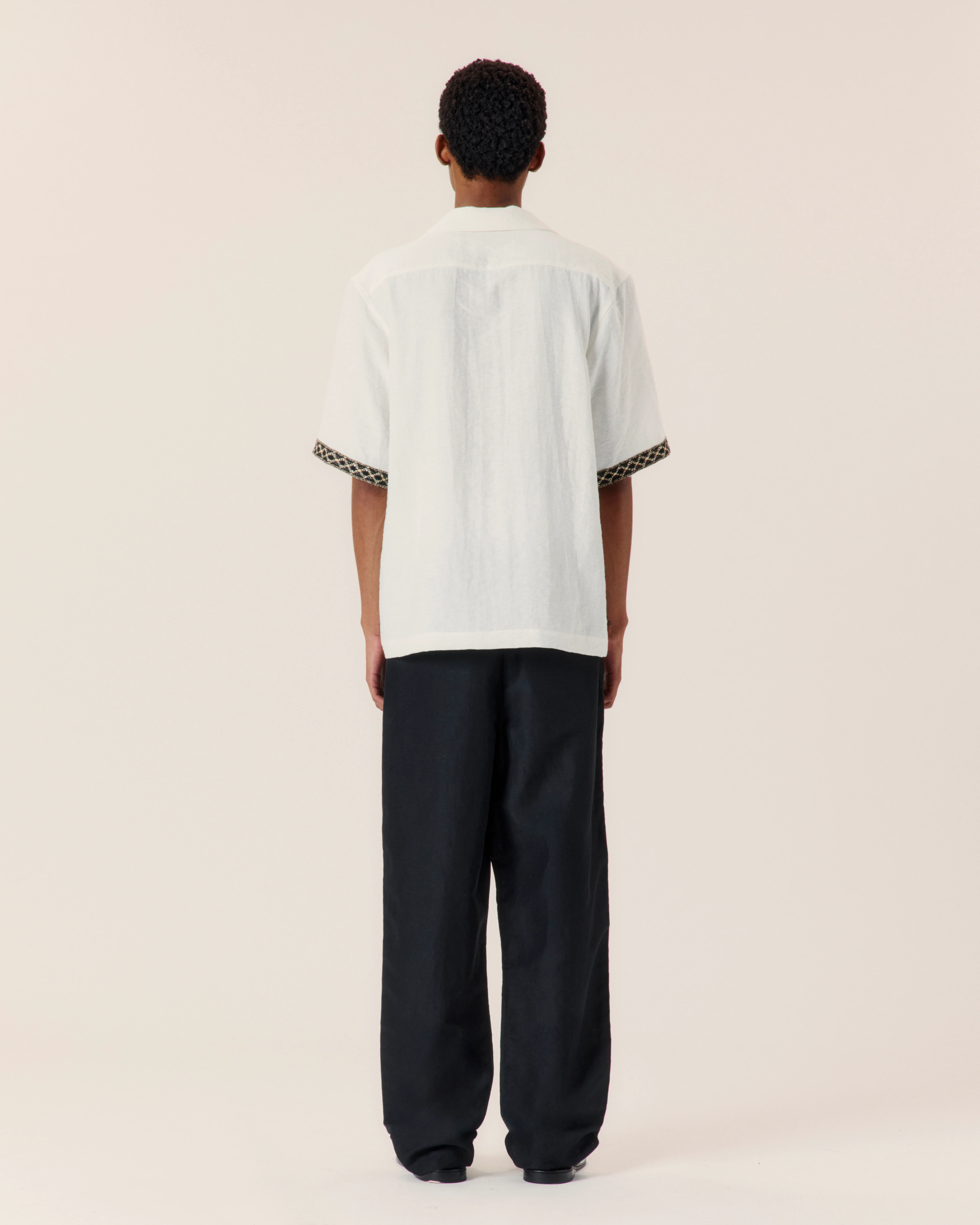 Wide Leg Linen Trousers - Image 3