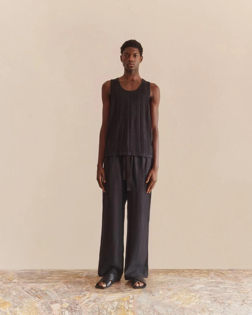 Wide Leg Linen Trousers - Image 4