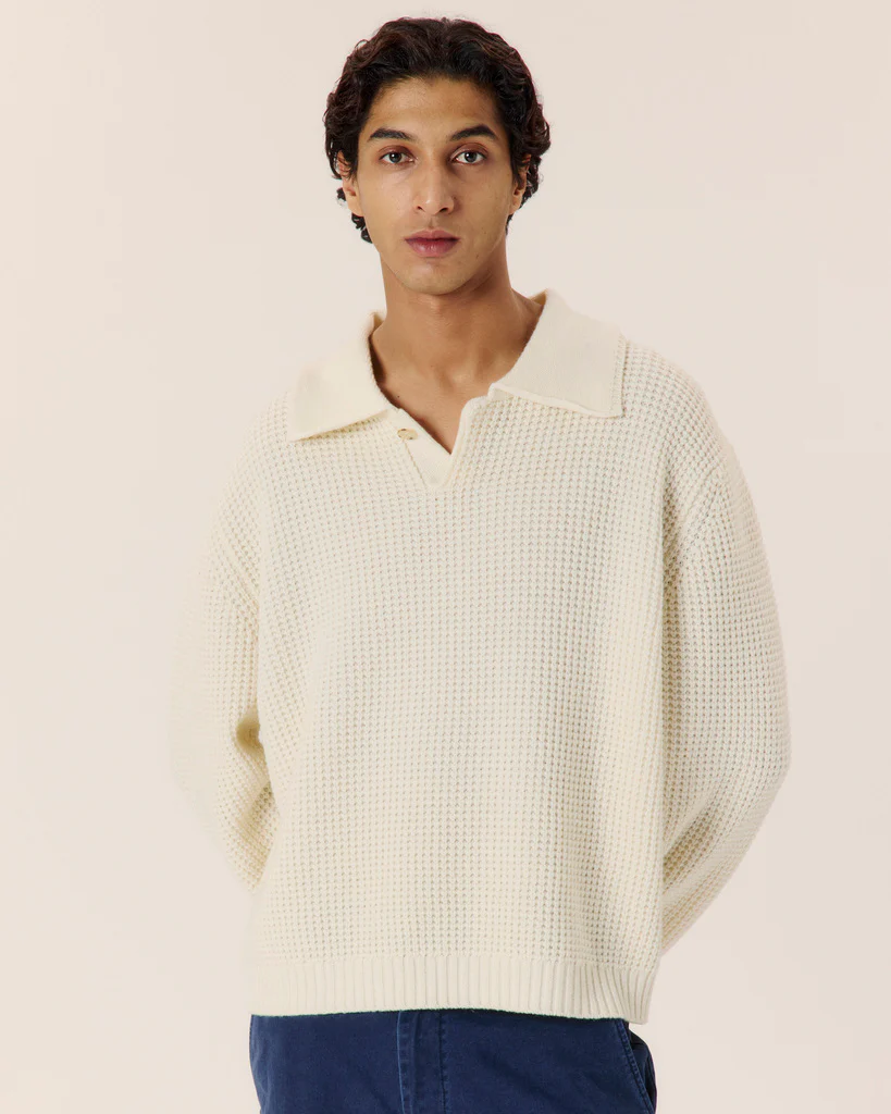 Wool Cashmere Collared Sweater - Image 3