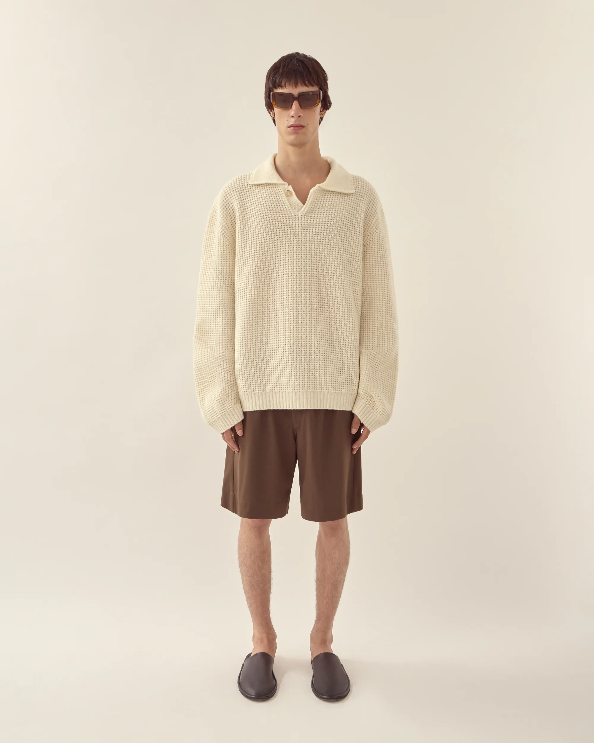 Wool Cashmere Collared Sweater - Image 4