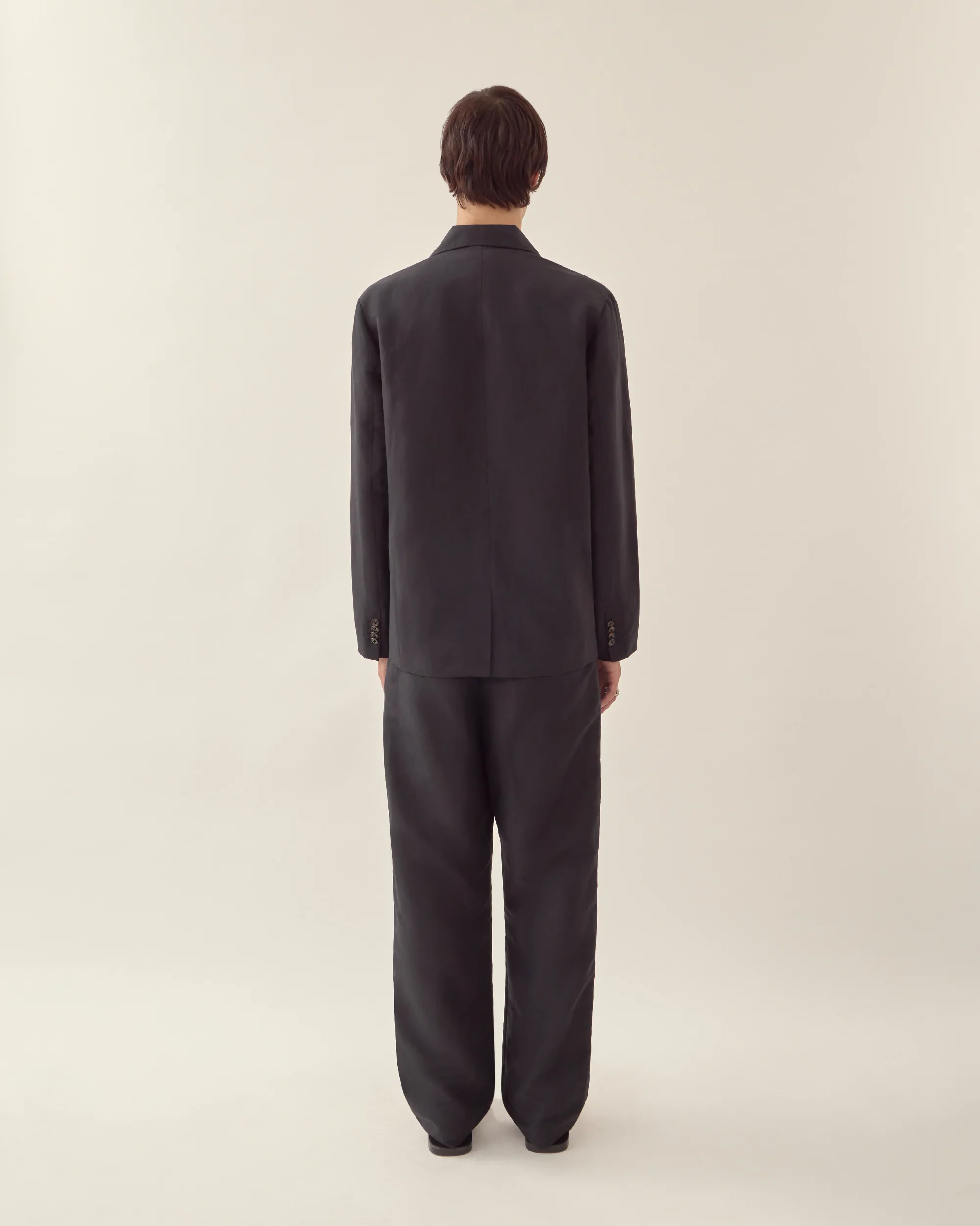 Wool Linen Double Breasted Jacket - Image 5