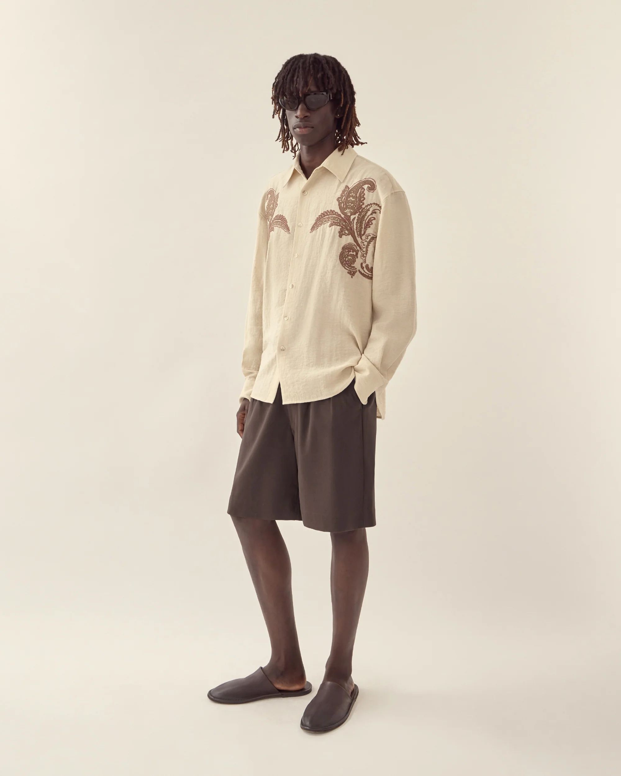 Wool Linen Tailored Short - Image 4