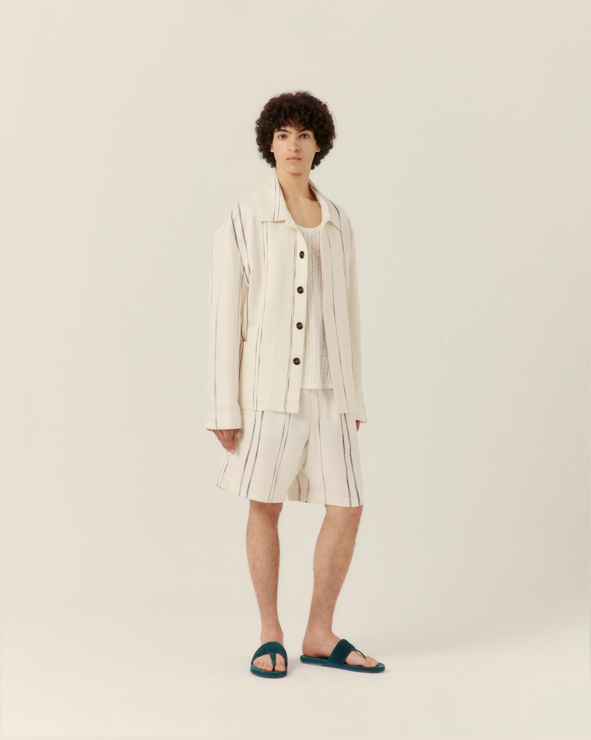 Woven Stripe Resort Jacket - Image 3