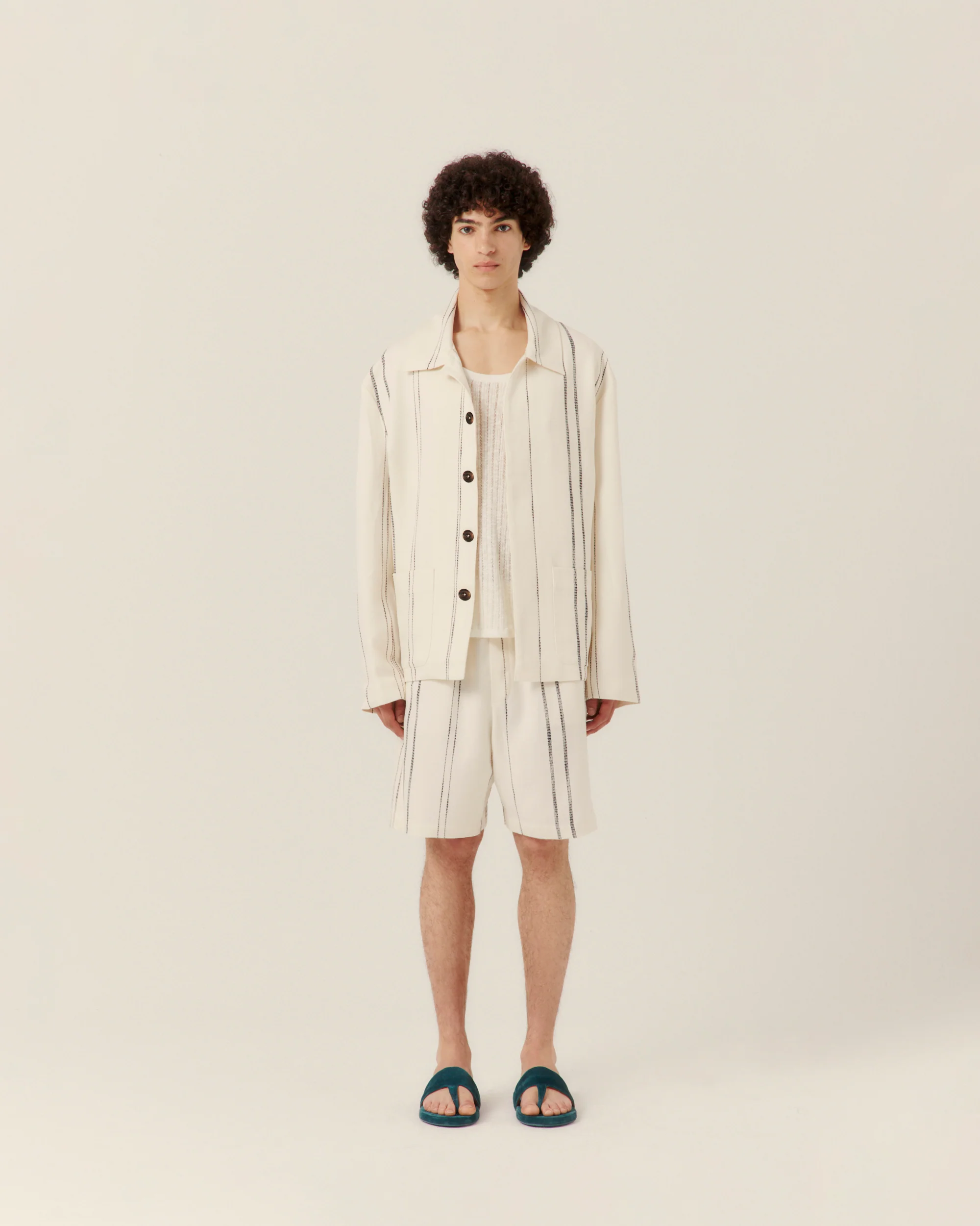 Woven Stripe Resort Jacket - Image 4